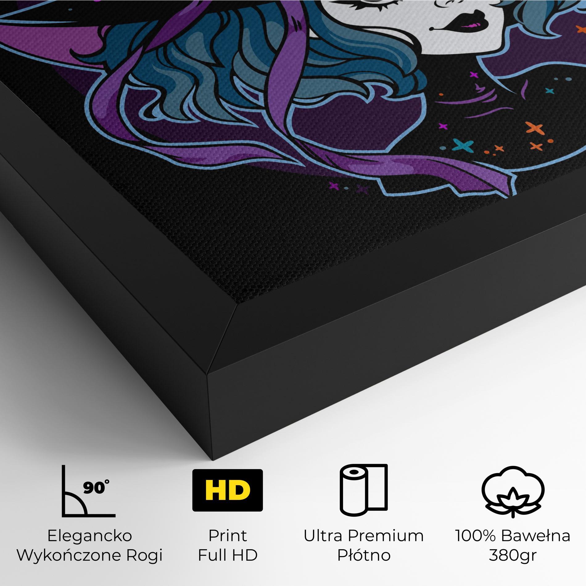 Obraz na Płótnie Cute Purple Witch mockup 4