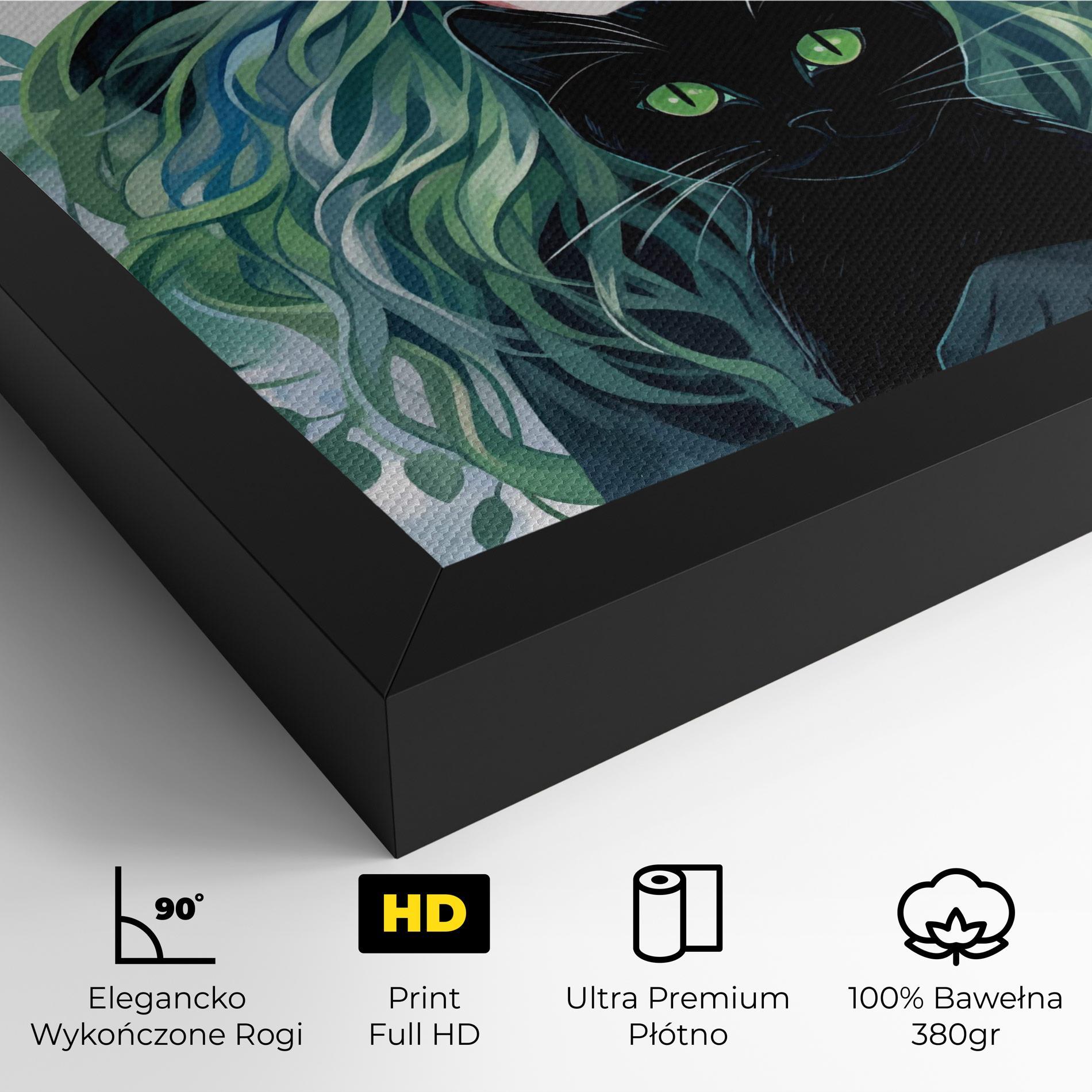 Obraz na Płótnie Magic Cat Witch mockup 4