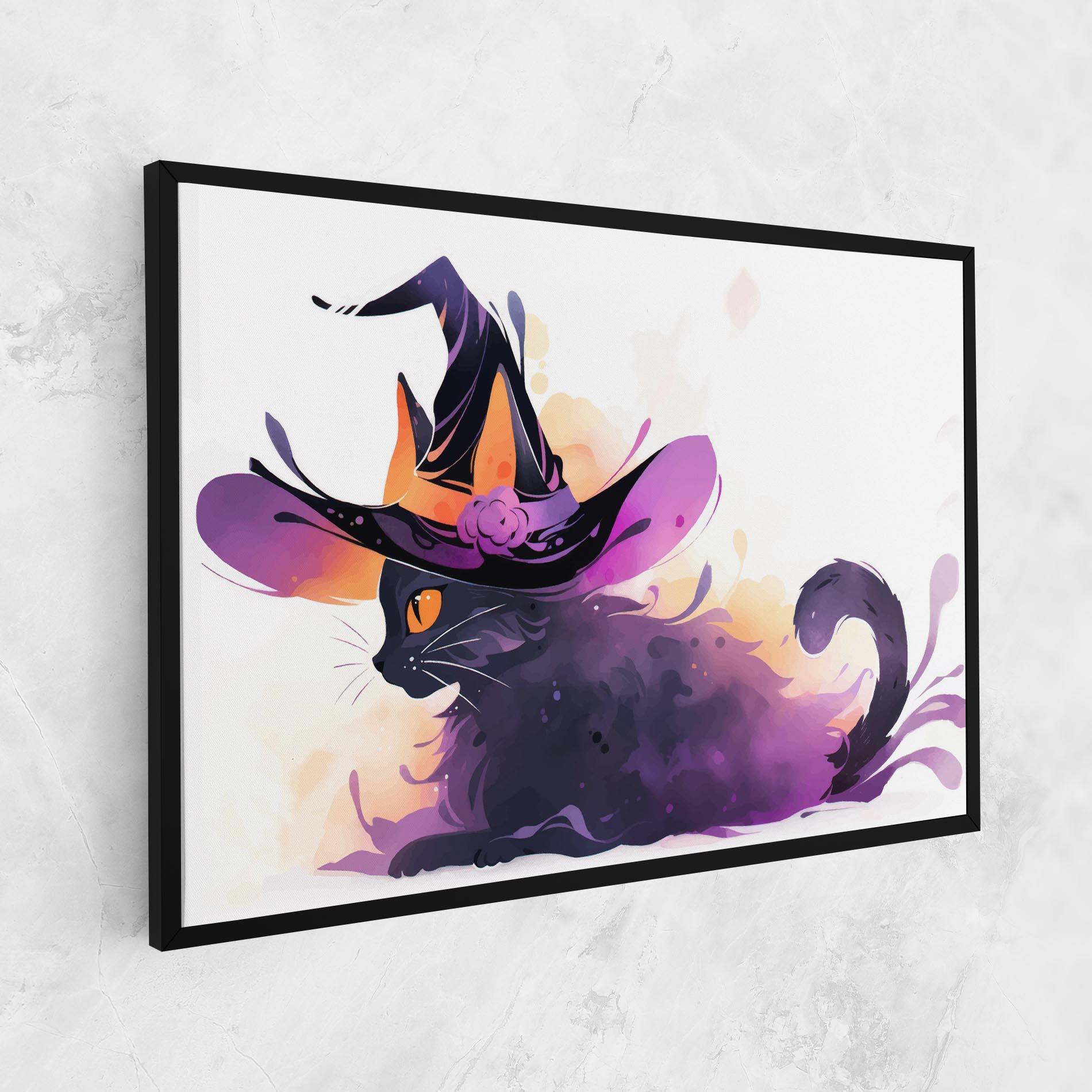 Obraz na Płótnie Cat Witch mockup 1