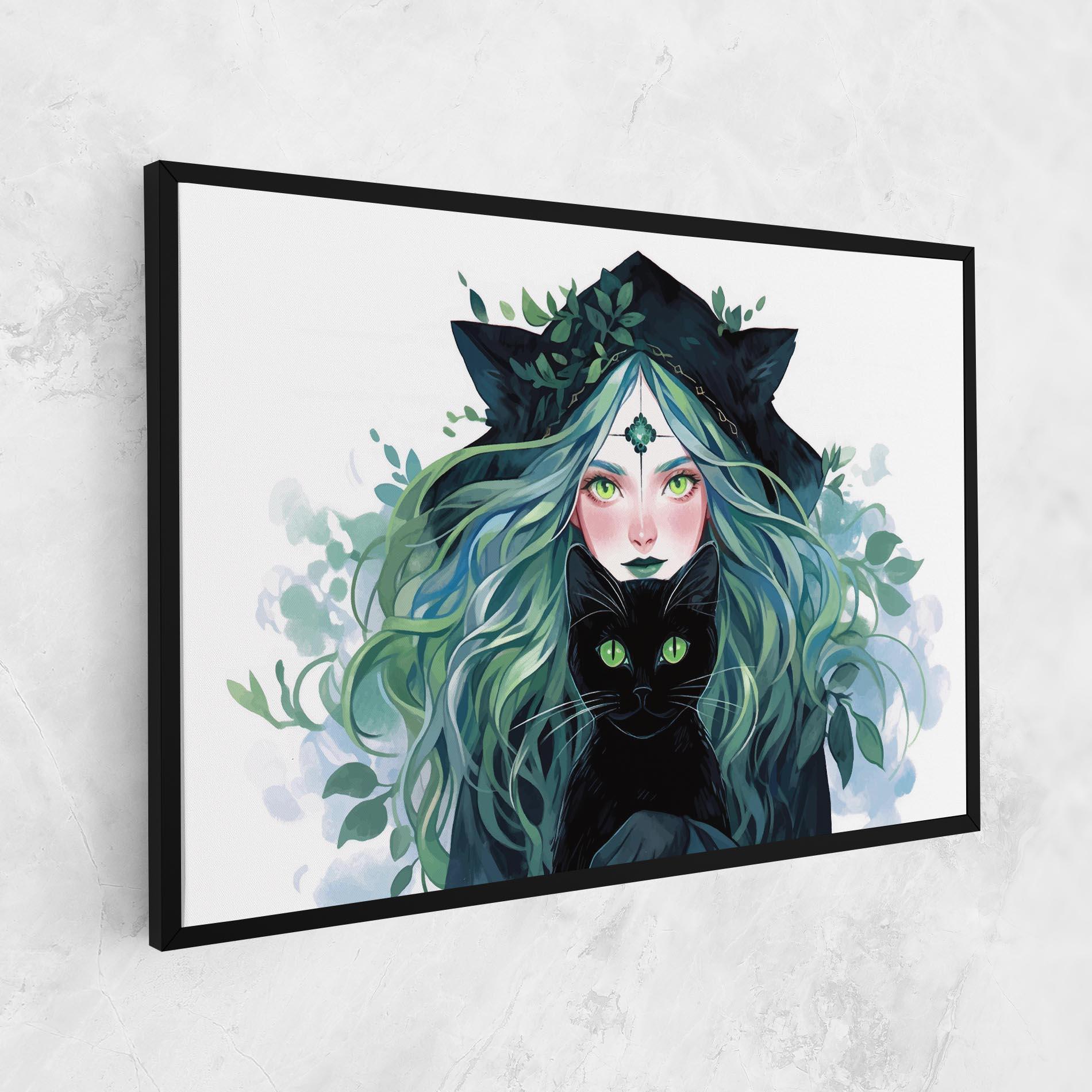 Obraz na Płótnie Magic Cat Witch mockup 1