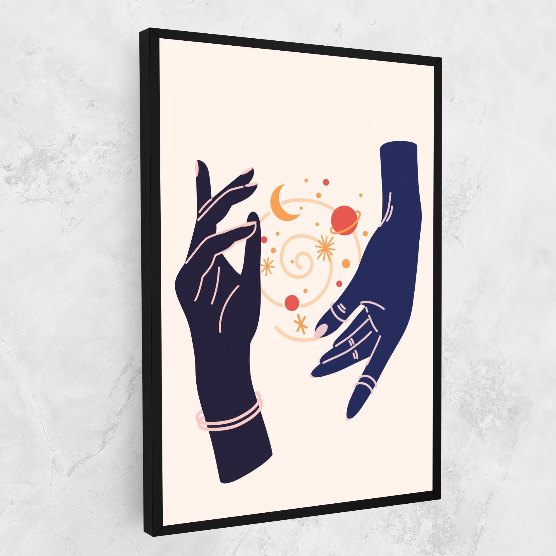 Obraz na Płótnie Magic Purple Hands mockup 1