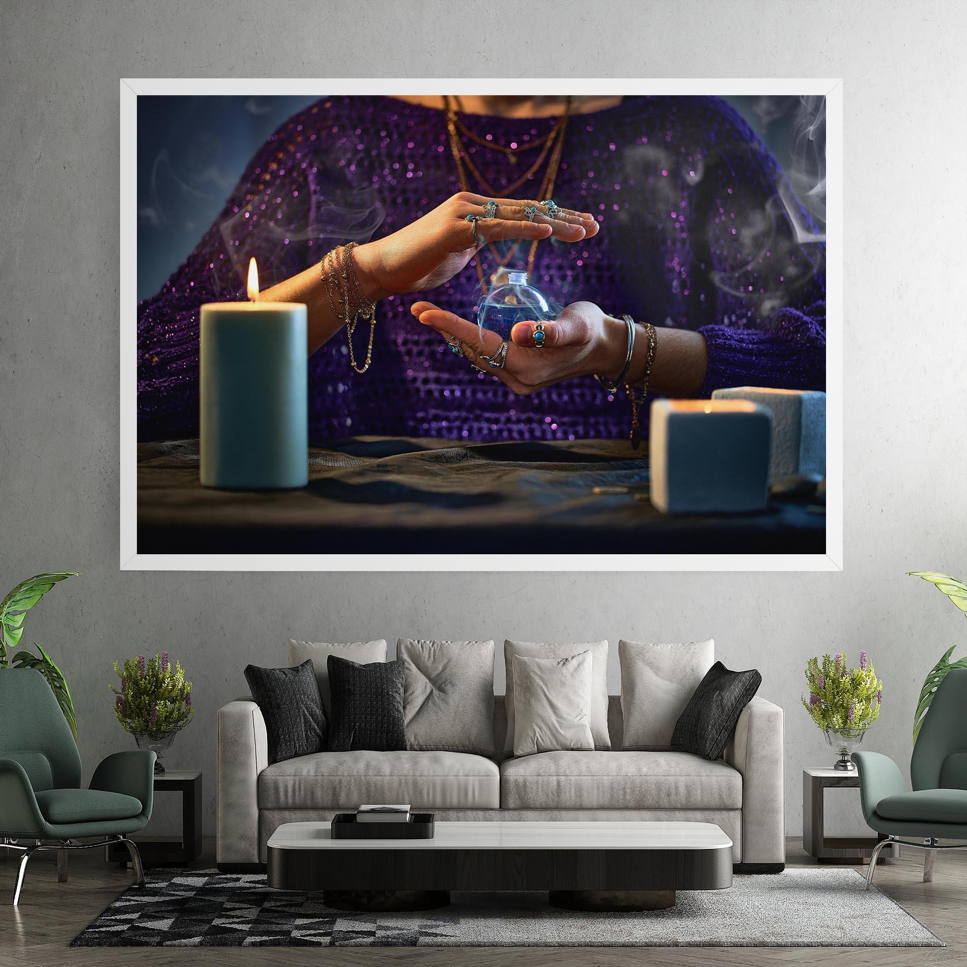 Obraz na Płótnie Witch Magic Smoke mockup 7