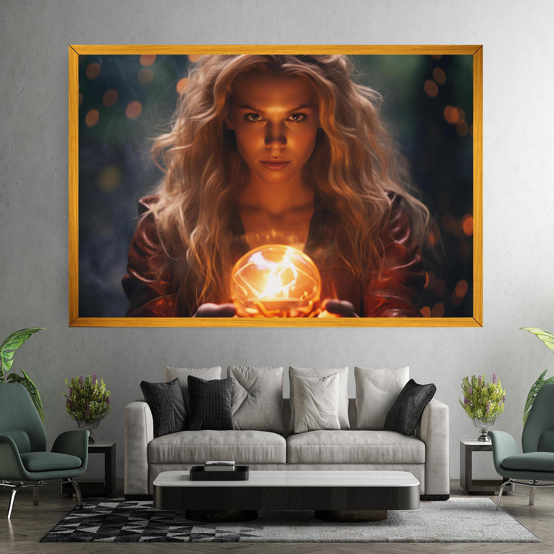 Obraz na Płótnie Beautiful Woman Witch mockup 7