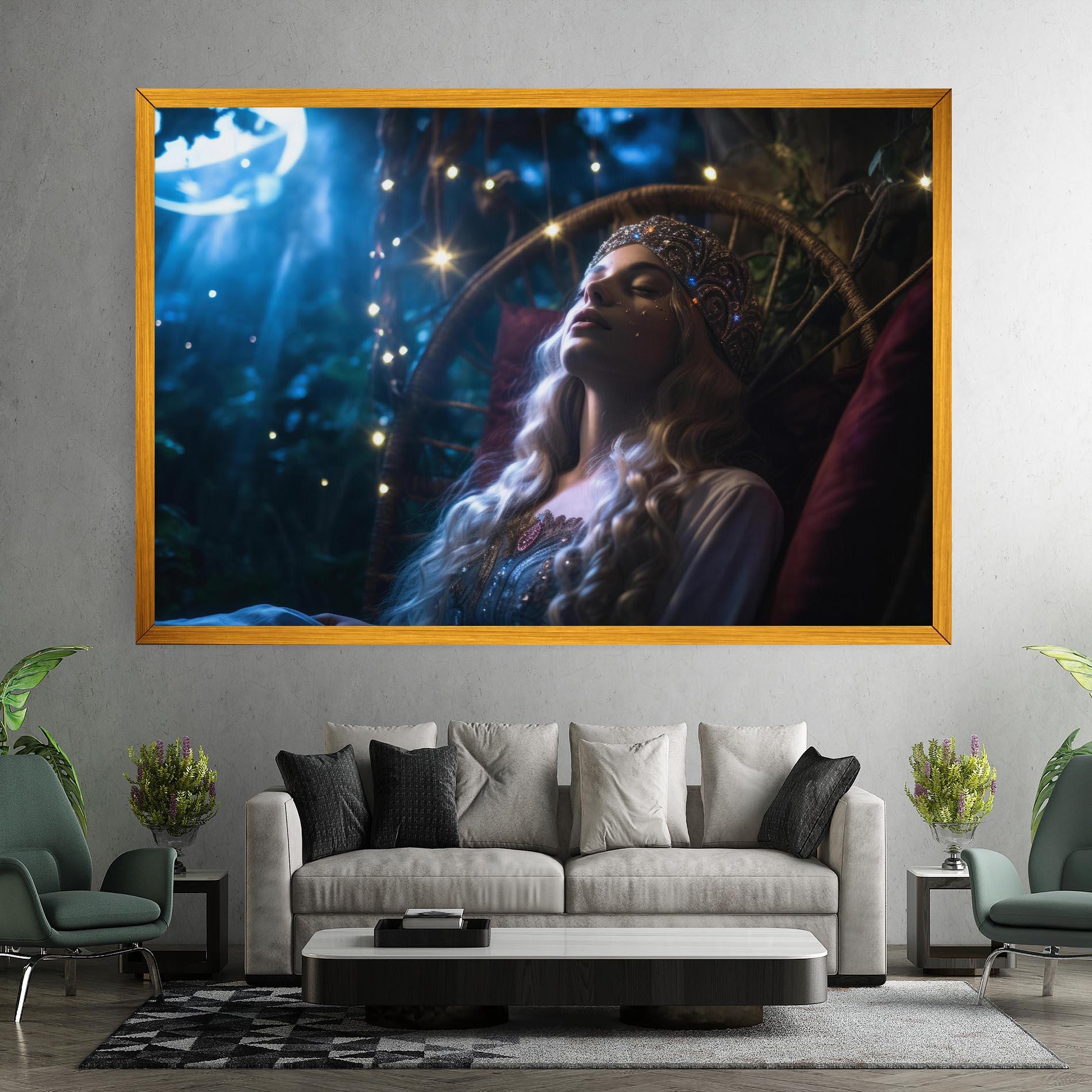 Obraz na Płótnie Witch Sleeping mockup 7