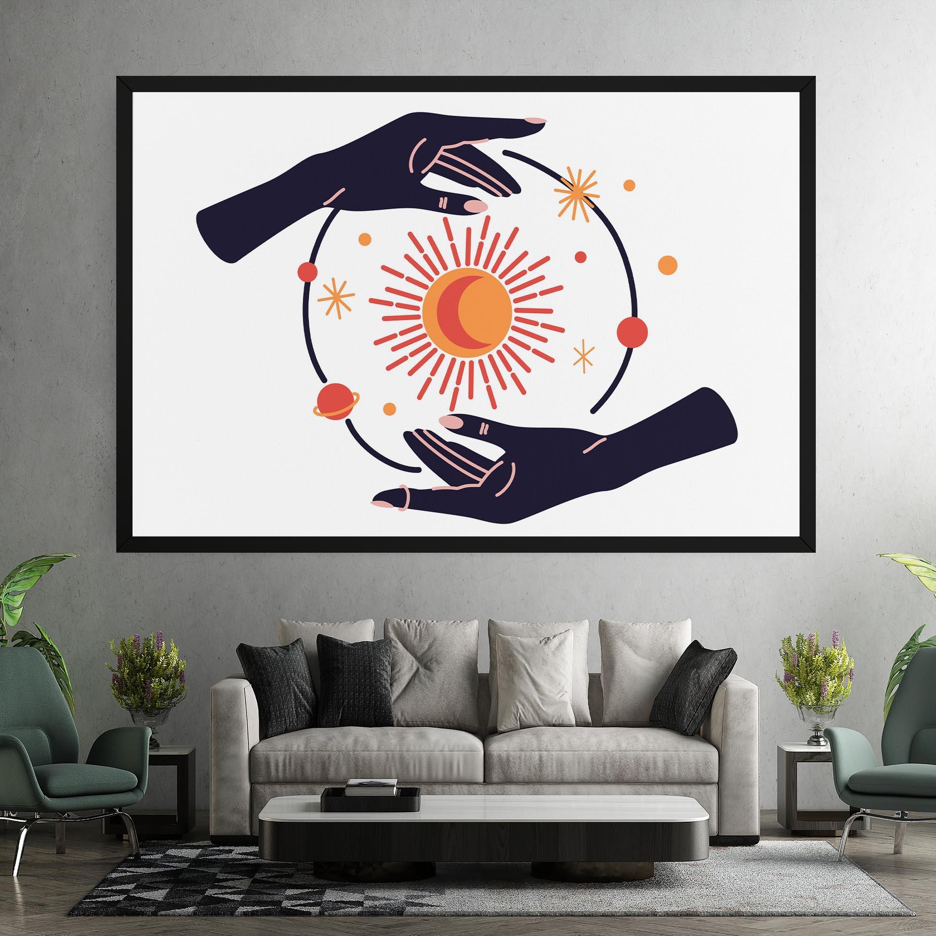 Obraz na Płótnie Purple Magic Hands mockup 7