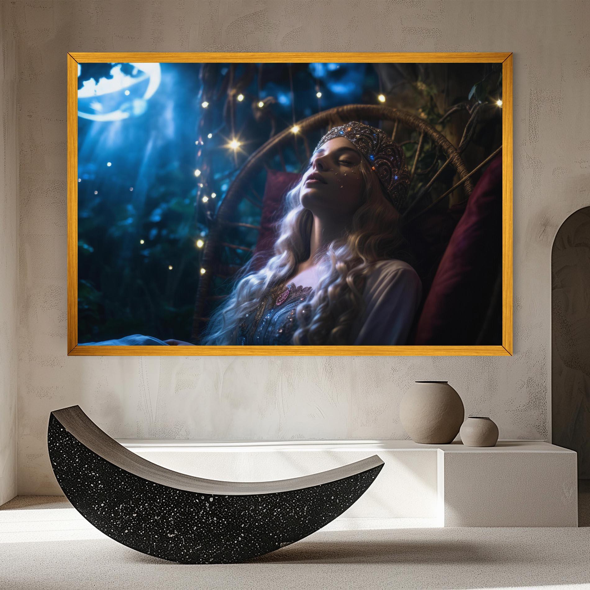 Obraz na Płótnie Witch Sleeping mockup 8