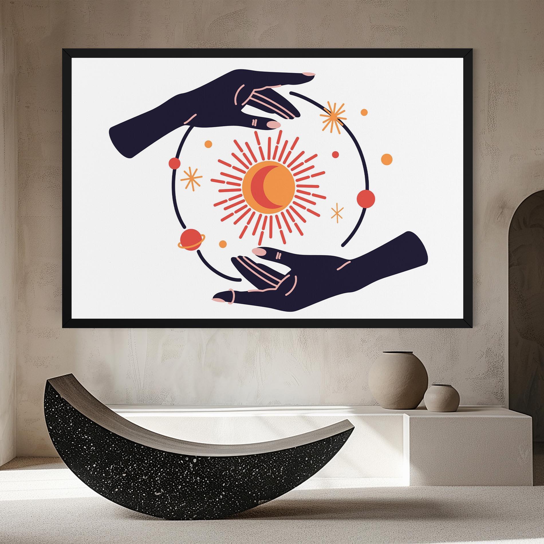 Obraz na Płótnie Purple Magic Hands mockup 8