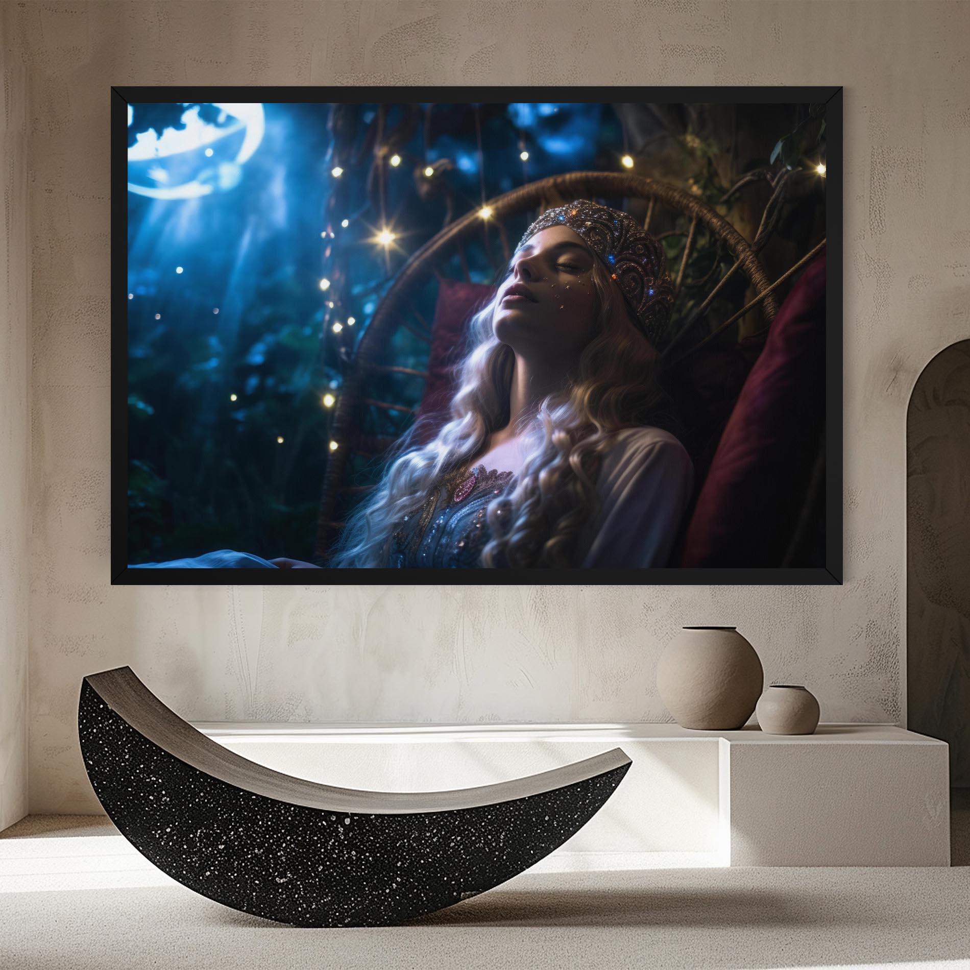 Obraz na Płótnie Witch Sleeping mockup 8