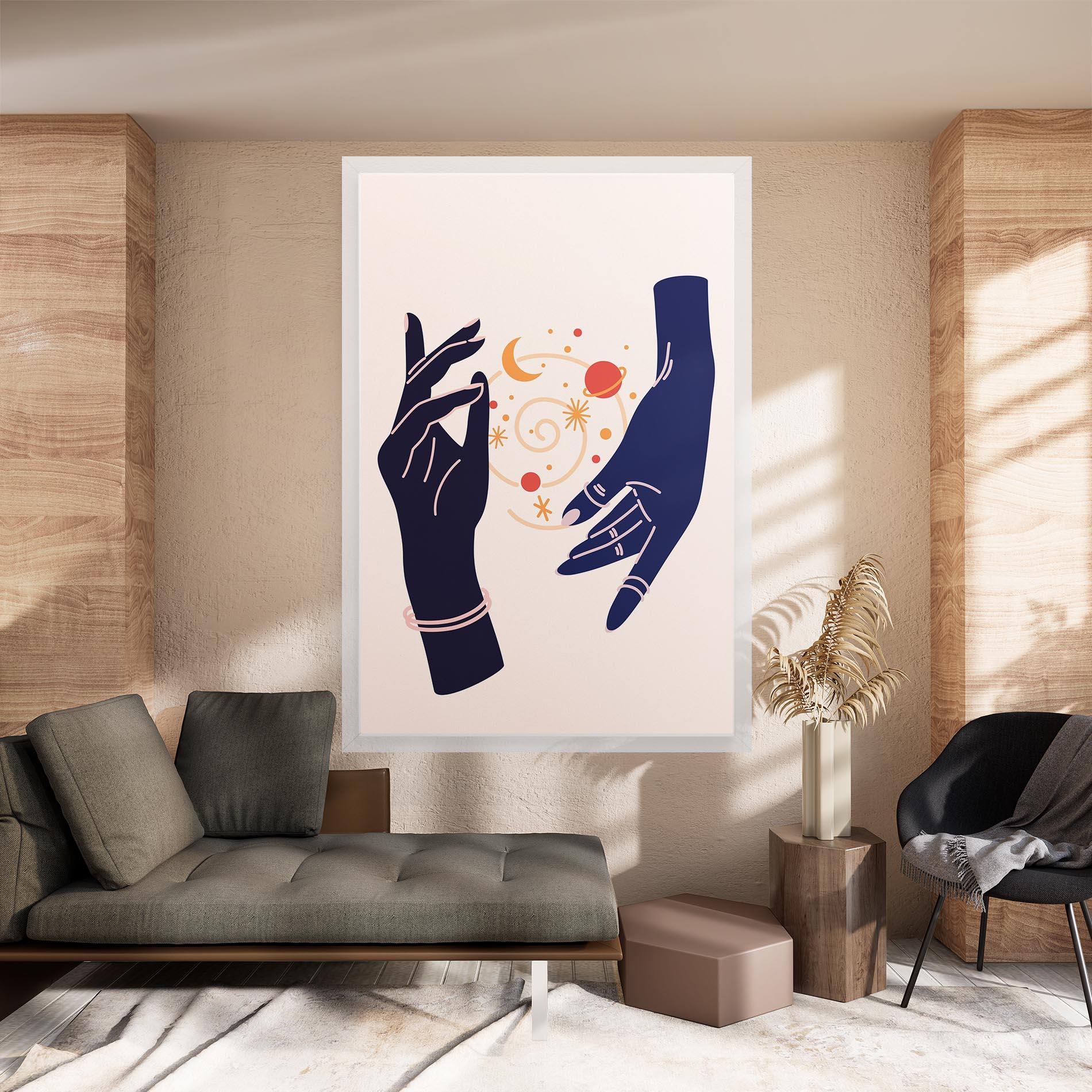 Obraz na Płótnie Magic Purple Hands mockup 8