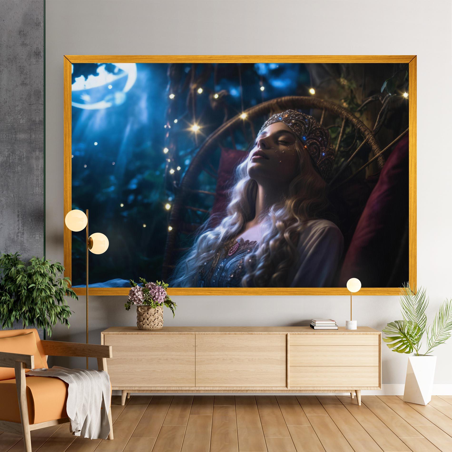 Obraz na Płótnie Witch Sleeping mockup 9