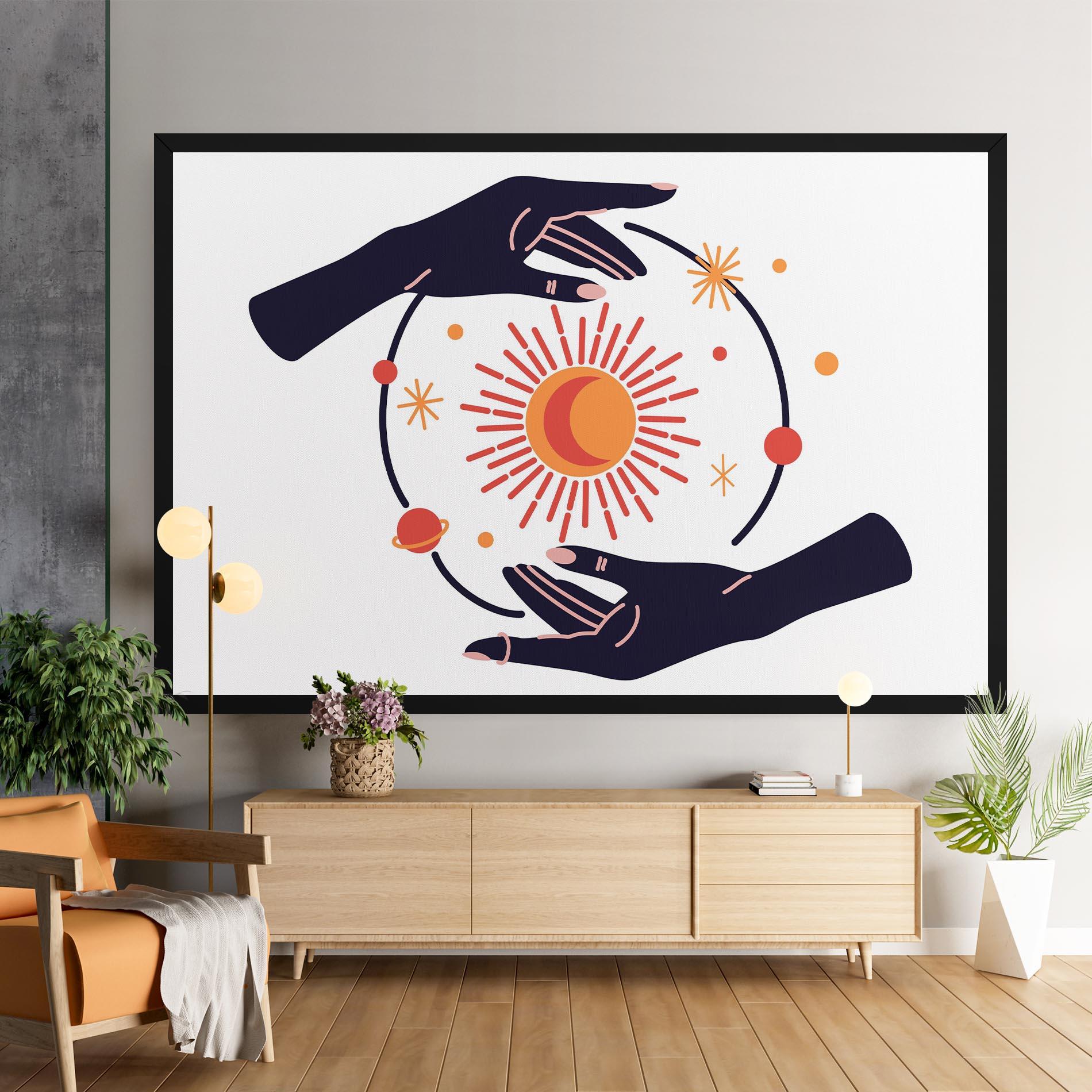 Obraz na Płótnie Purple Magic Hands mockup 9