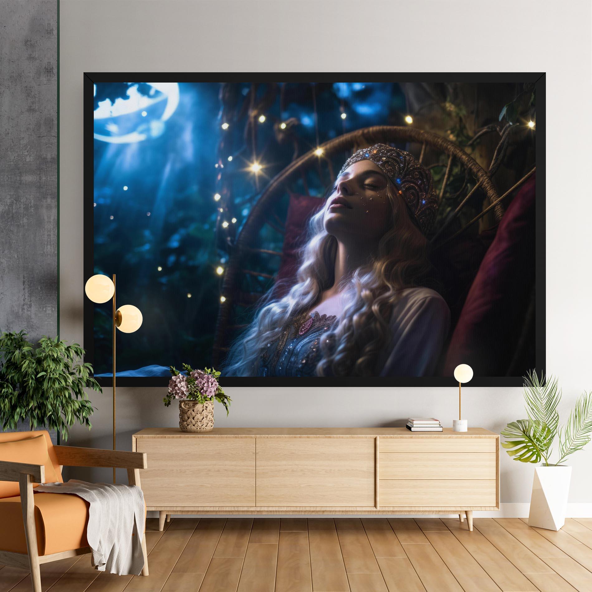 Obraz na Płótnie Witch Sleeping mockup 9