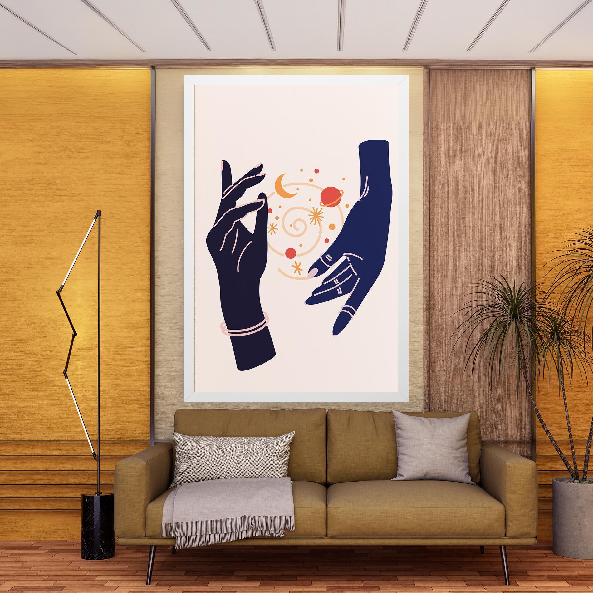 Obraz na Płótnie Magic Purple Hands mockup 9