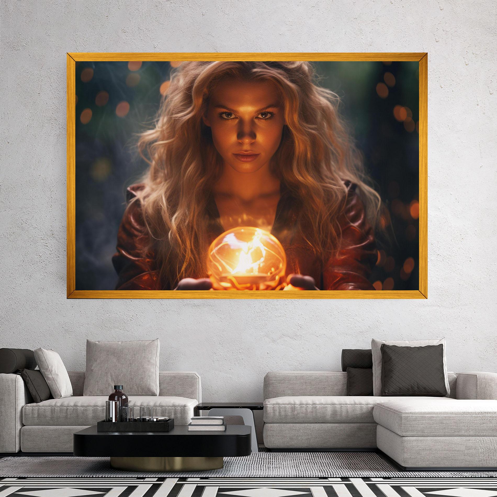 Obraz na Płótnie Beautiful Woman Witch mockup 2