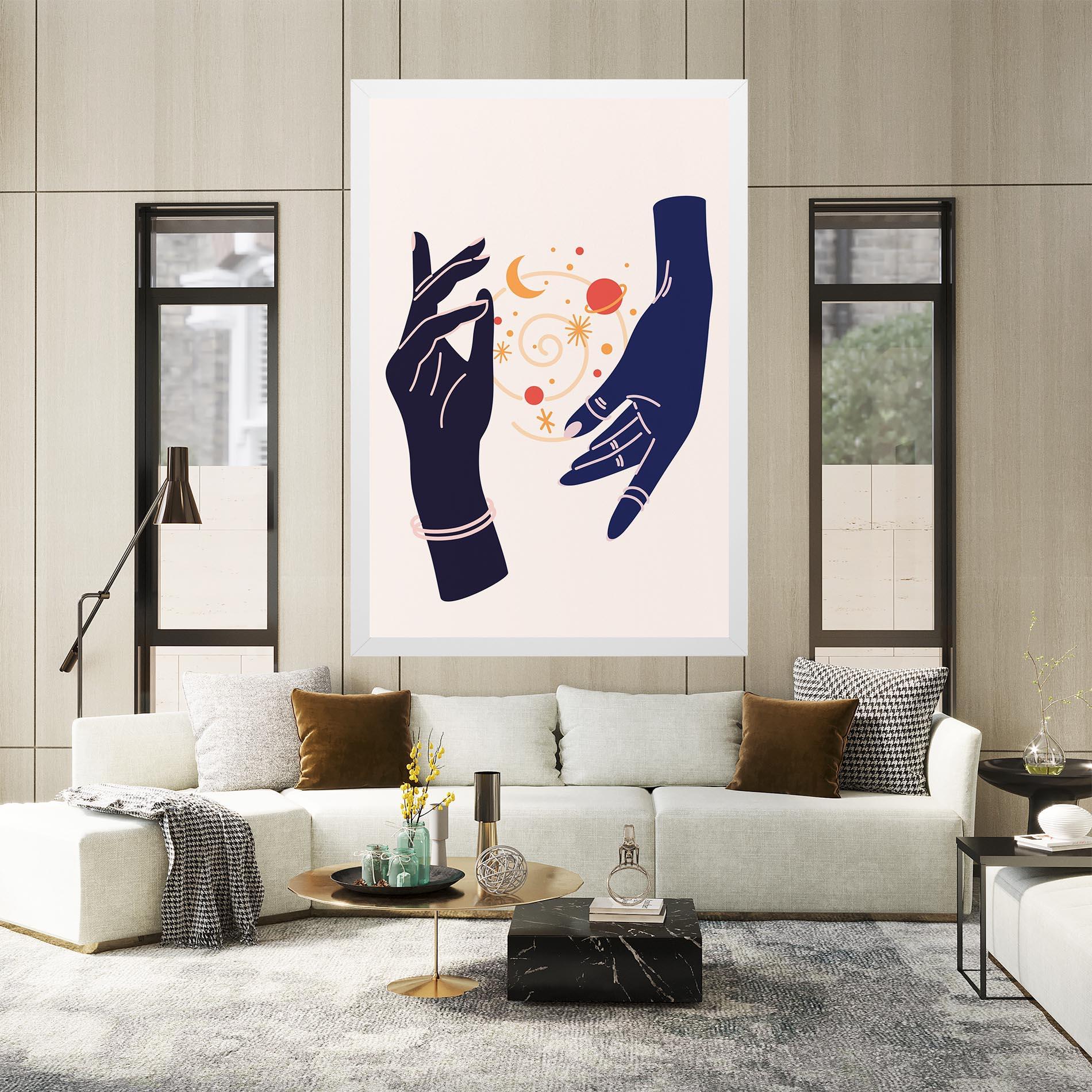 Obraz na Płótnie Magic Purple Hands mockup 2