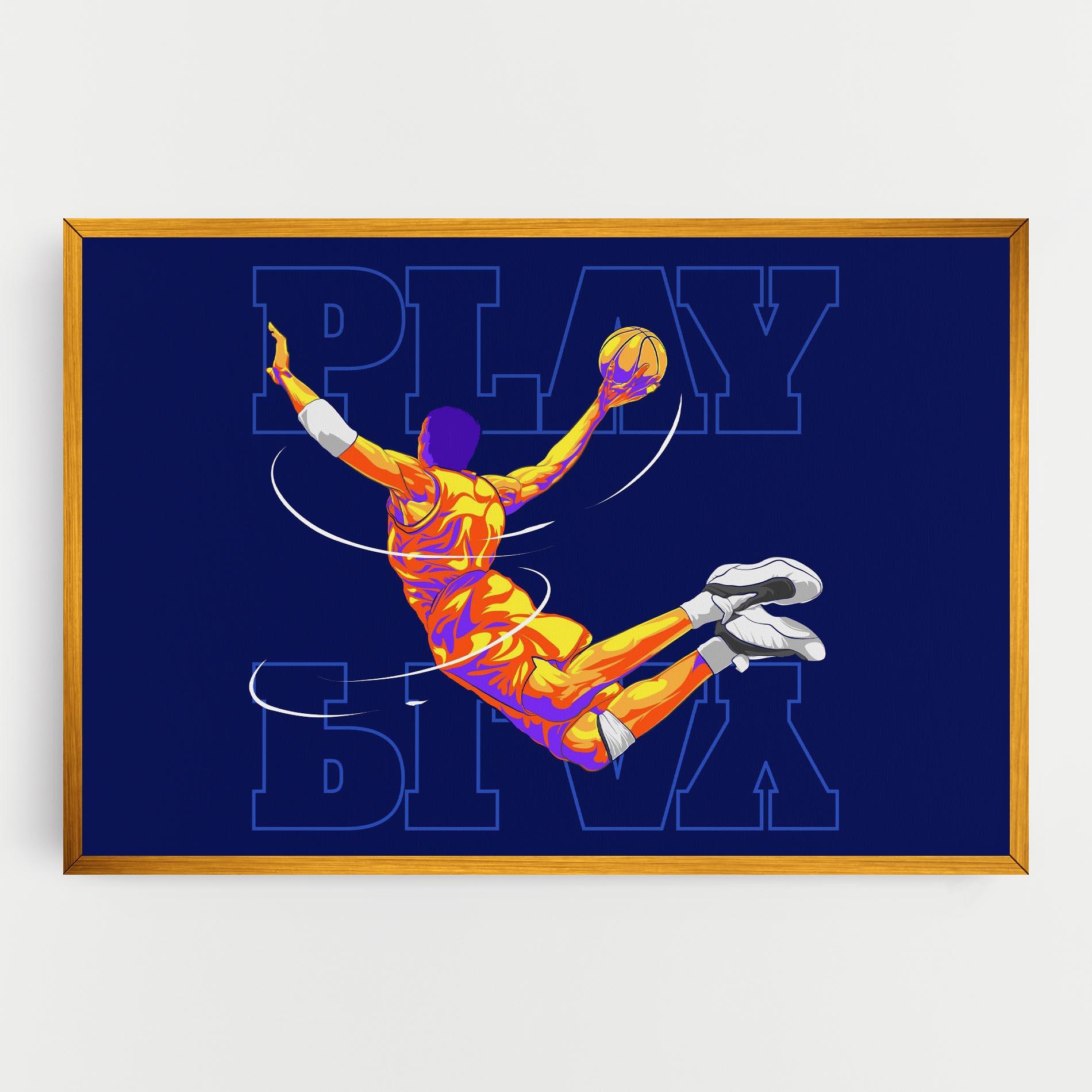 Obraz na Płótnie Basketball Blue mockup 0