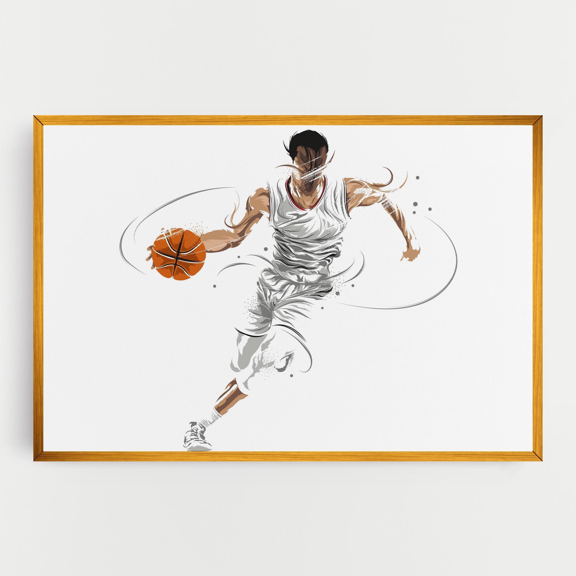 Obraz na Płótnie Dribbling Basketbal mockup 0