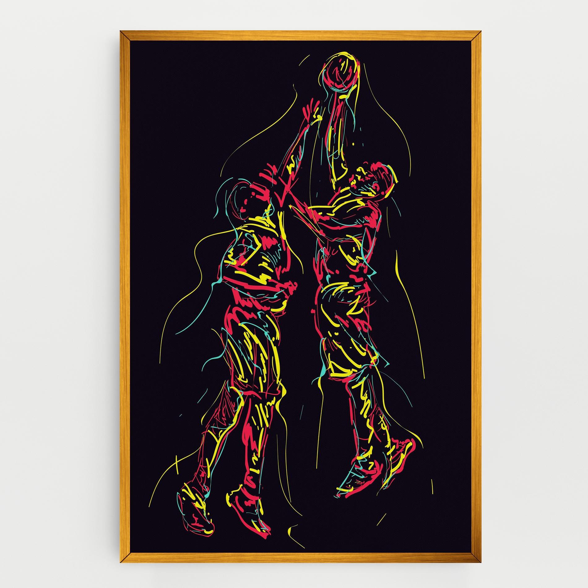 Obraz na Płótnie Basket Line Jump mockup 0