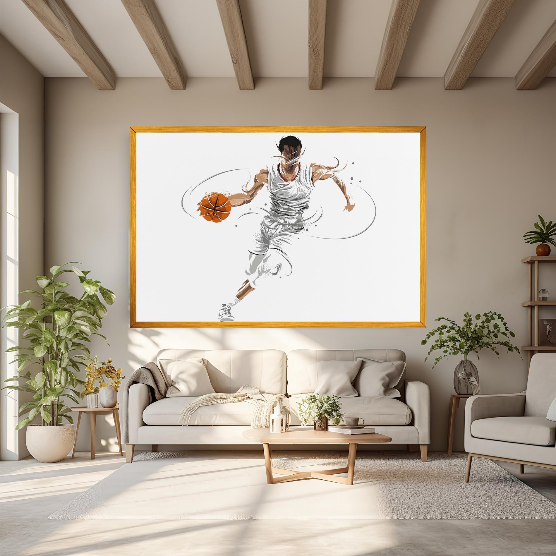 Obraz na Płótnie Dribbling Basketbal mockup 6