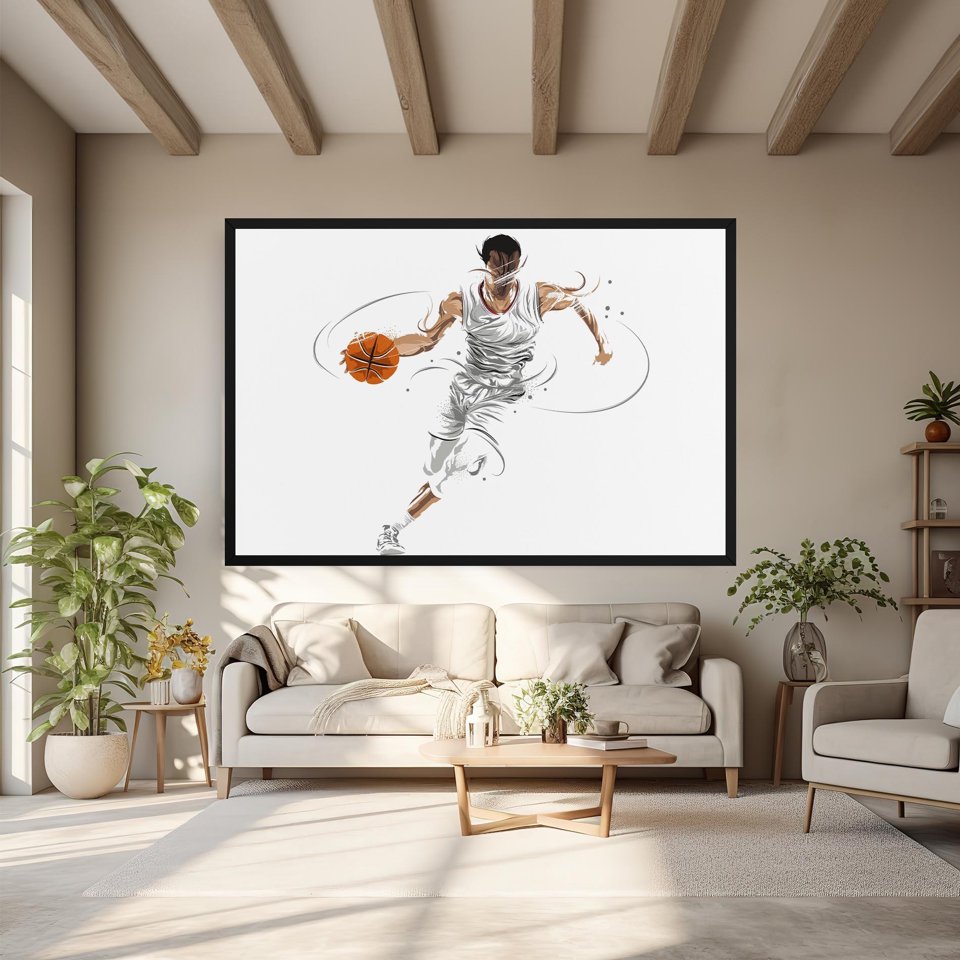Obraz na Płótnie Dribbling Basketbal mockup 6