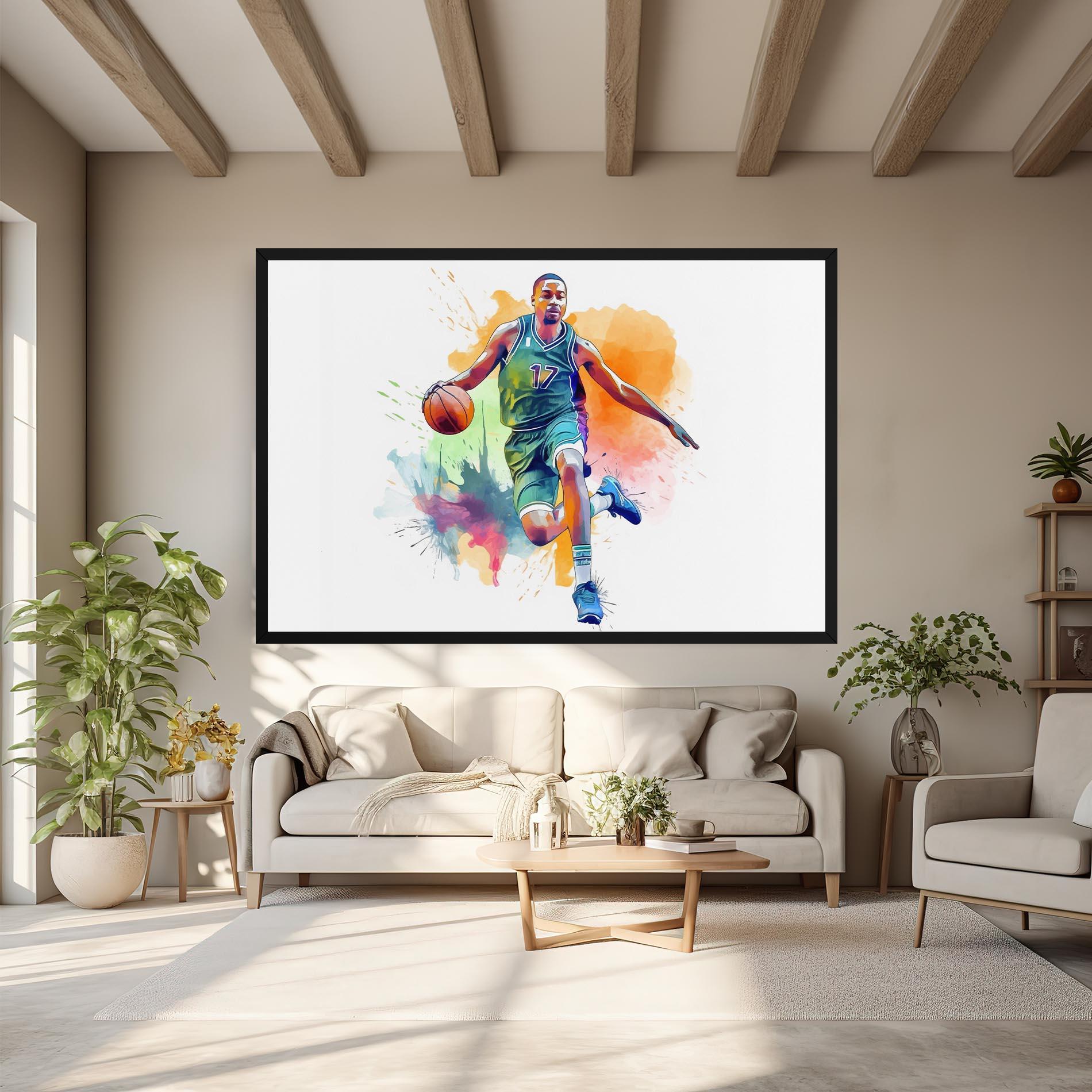 Obraz na Płótnie Playing Basket mockup 6