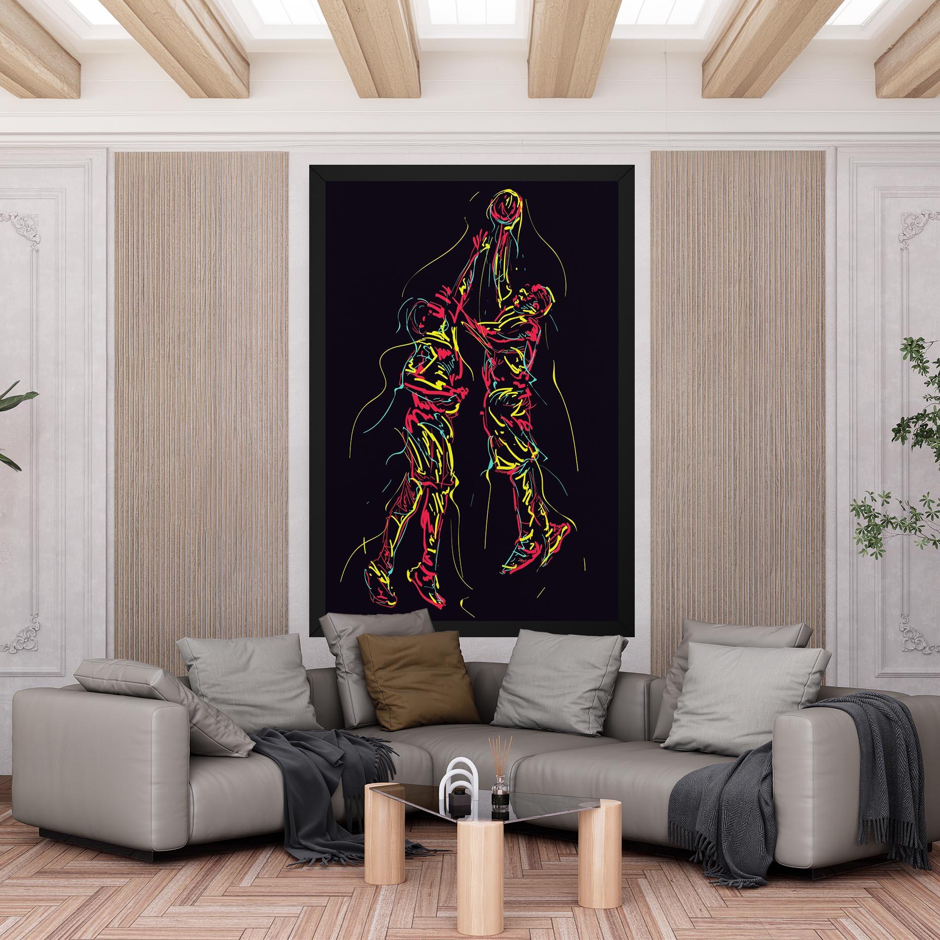 Obraz na Płótnie Basket Line Jump mockup 6