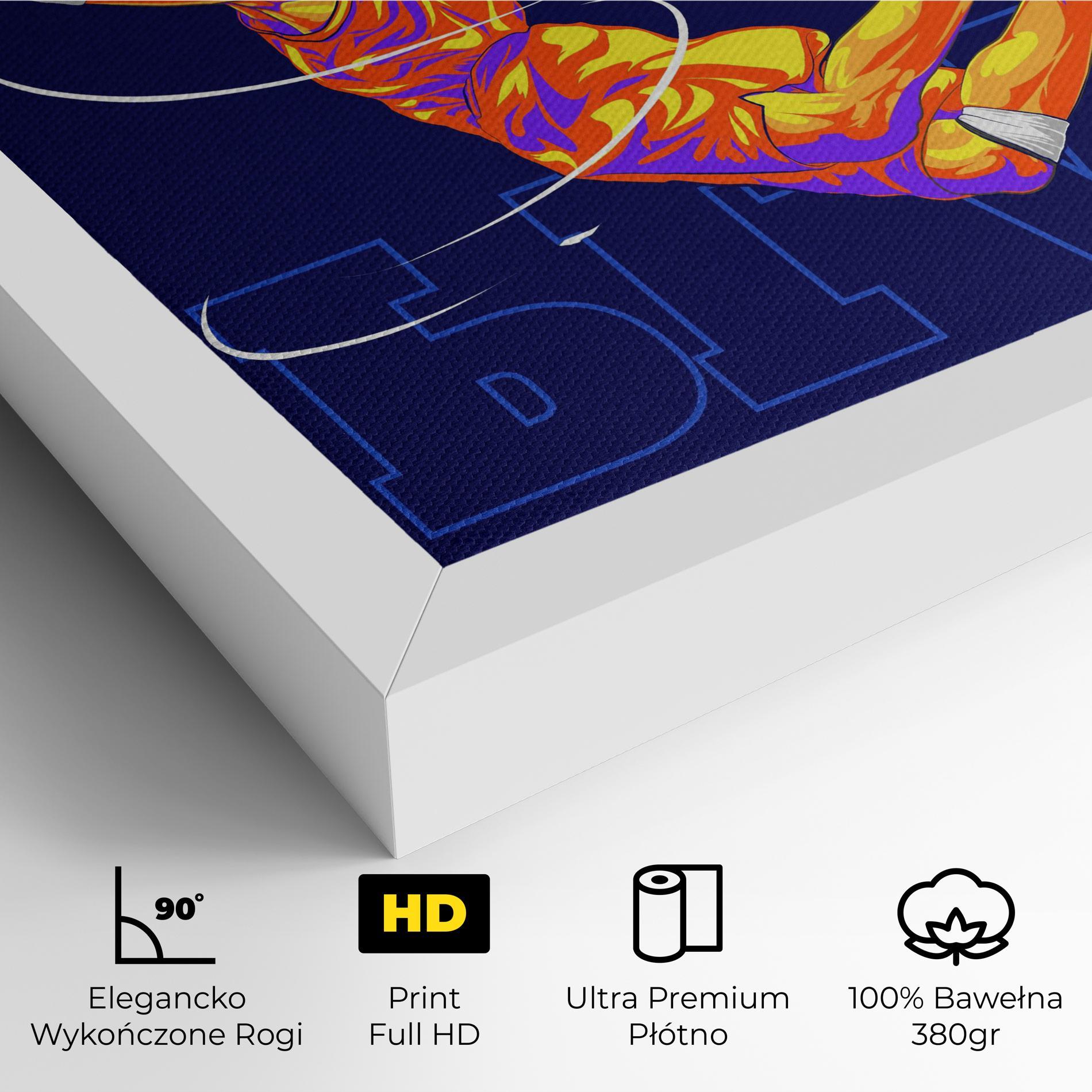 Obraz na Płótnie Basketball Blue mockup 4