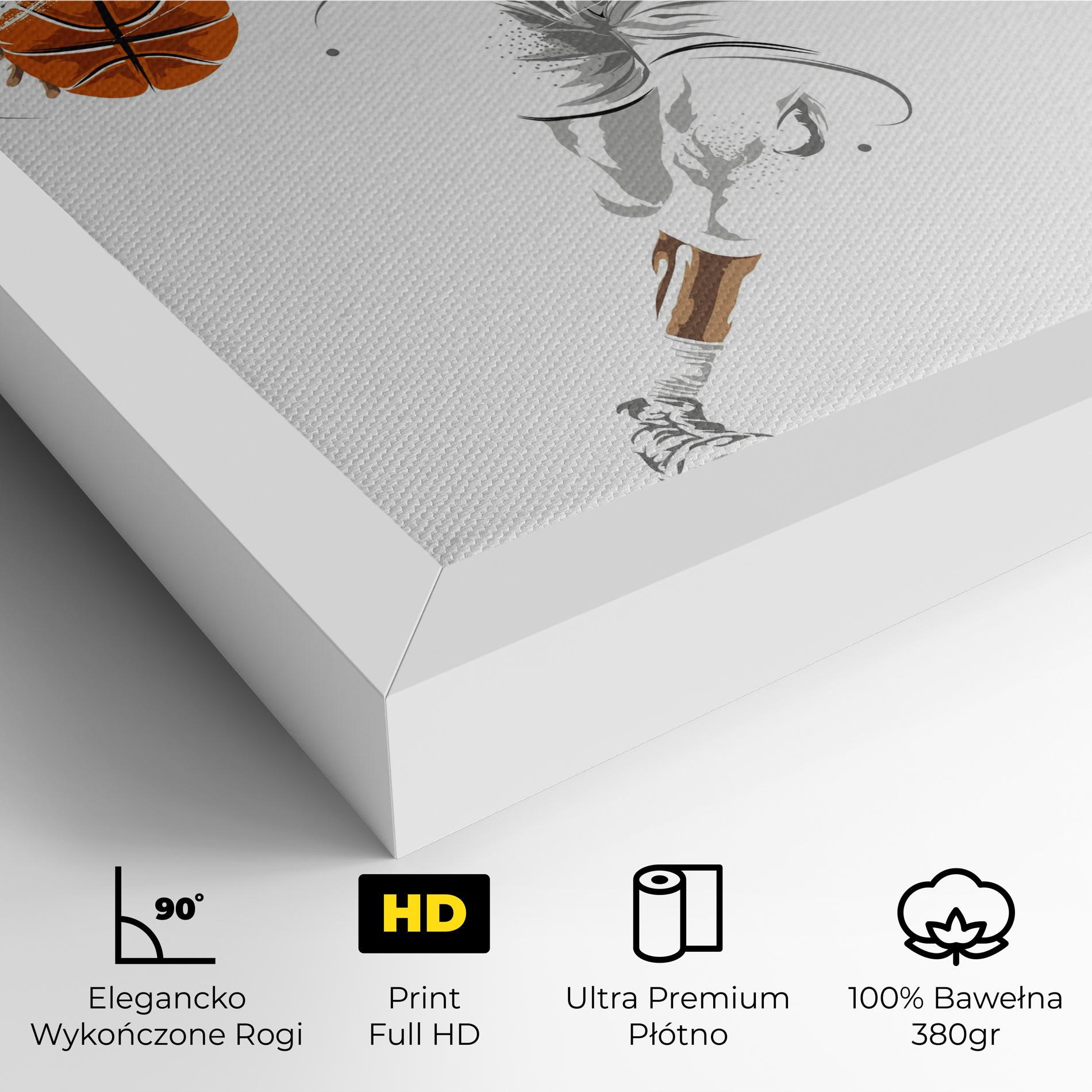Obraz na Płótnie Dribbling Basketbal mockup 4