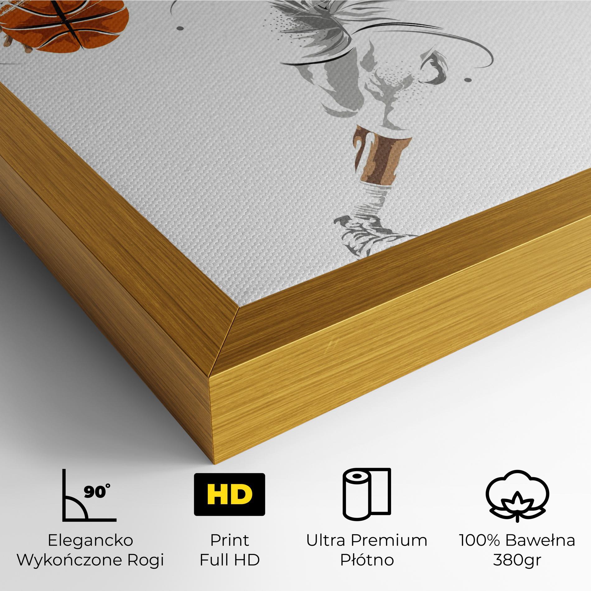 Obraz na Płótnie Dribbling Basketbal mockup 4