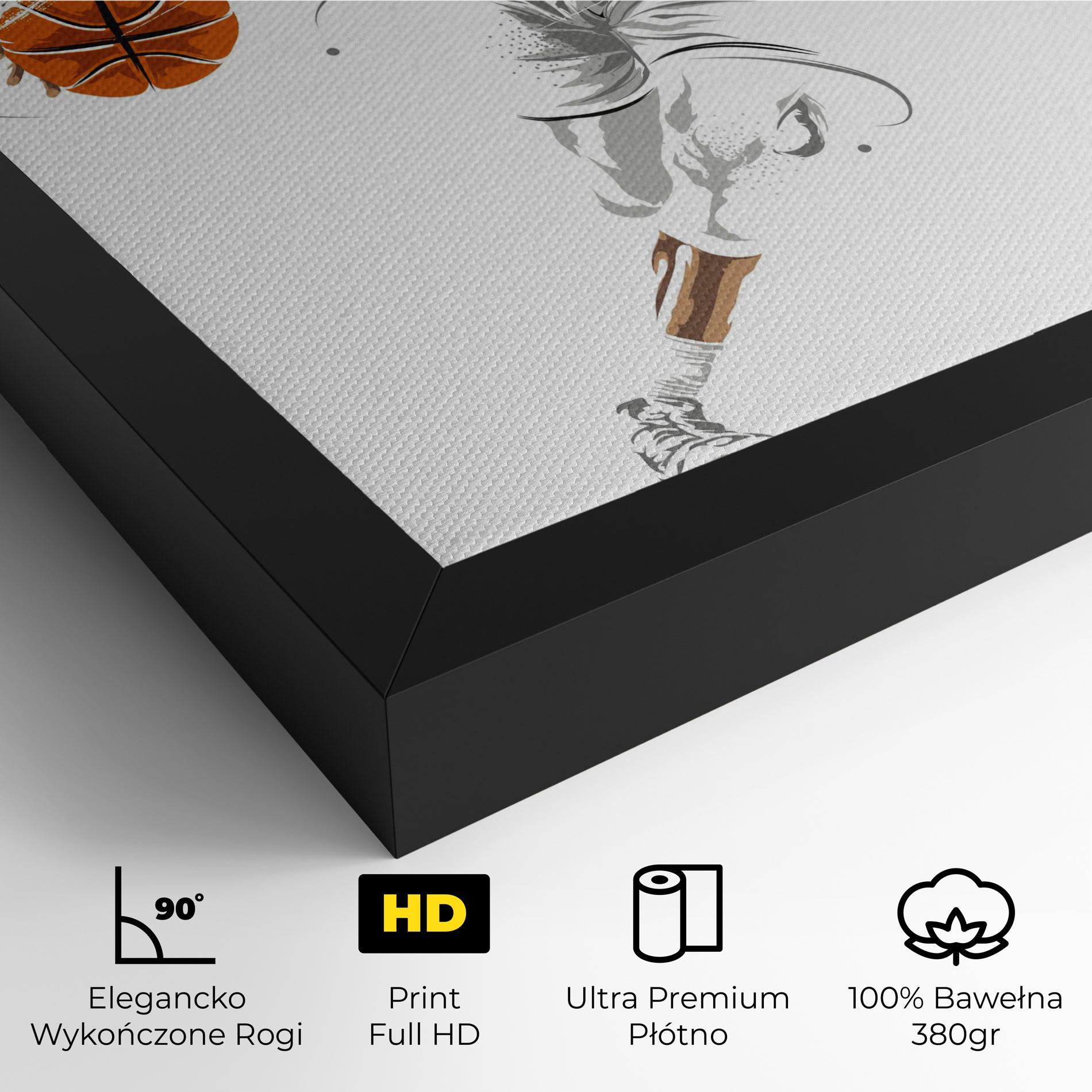 Obraz na Płótnie Dribbling Basketbal mockup 4