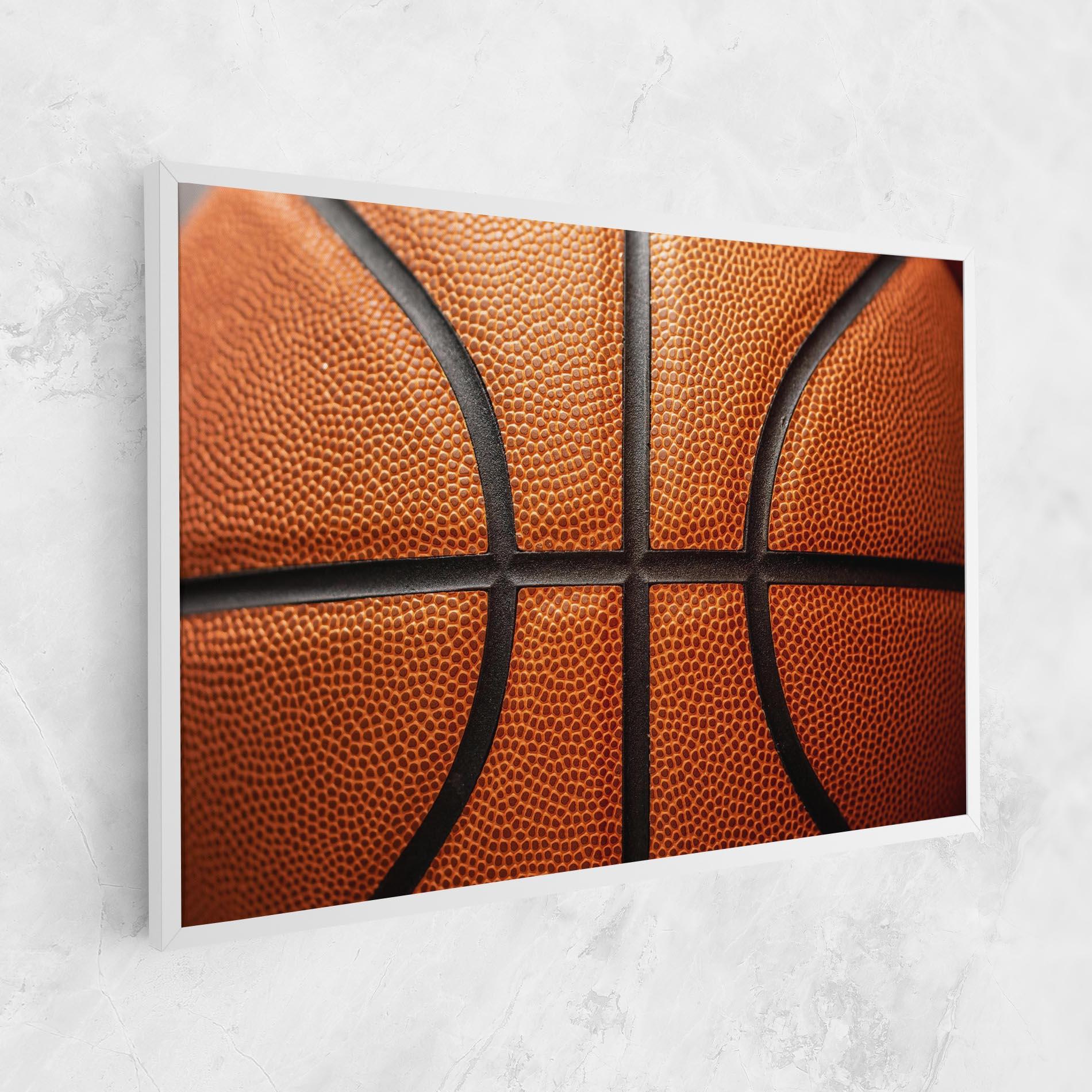 Obraz na Płótnie Close Up Leather Basketball mockup 1