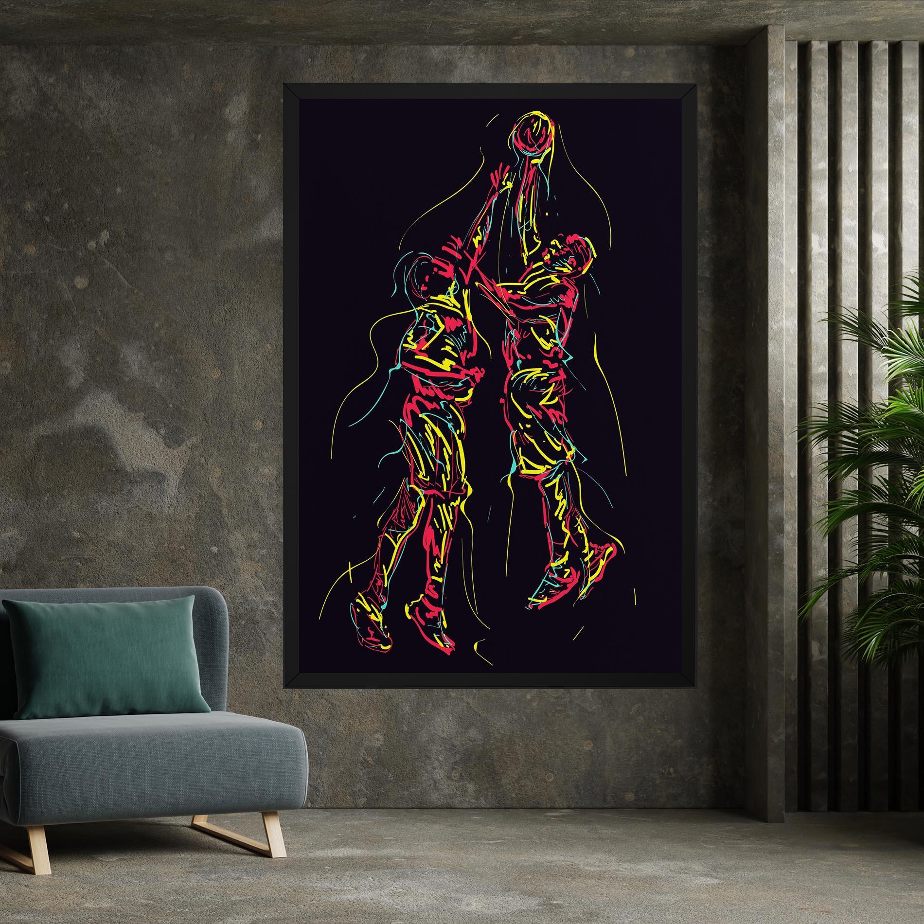 Obraz na Płótnie Basket Line Jump mockup 7