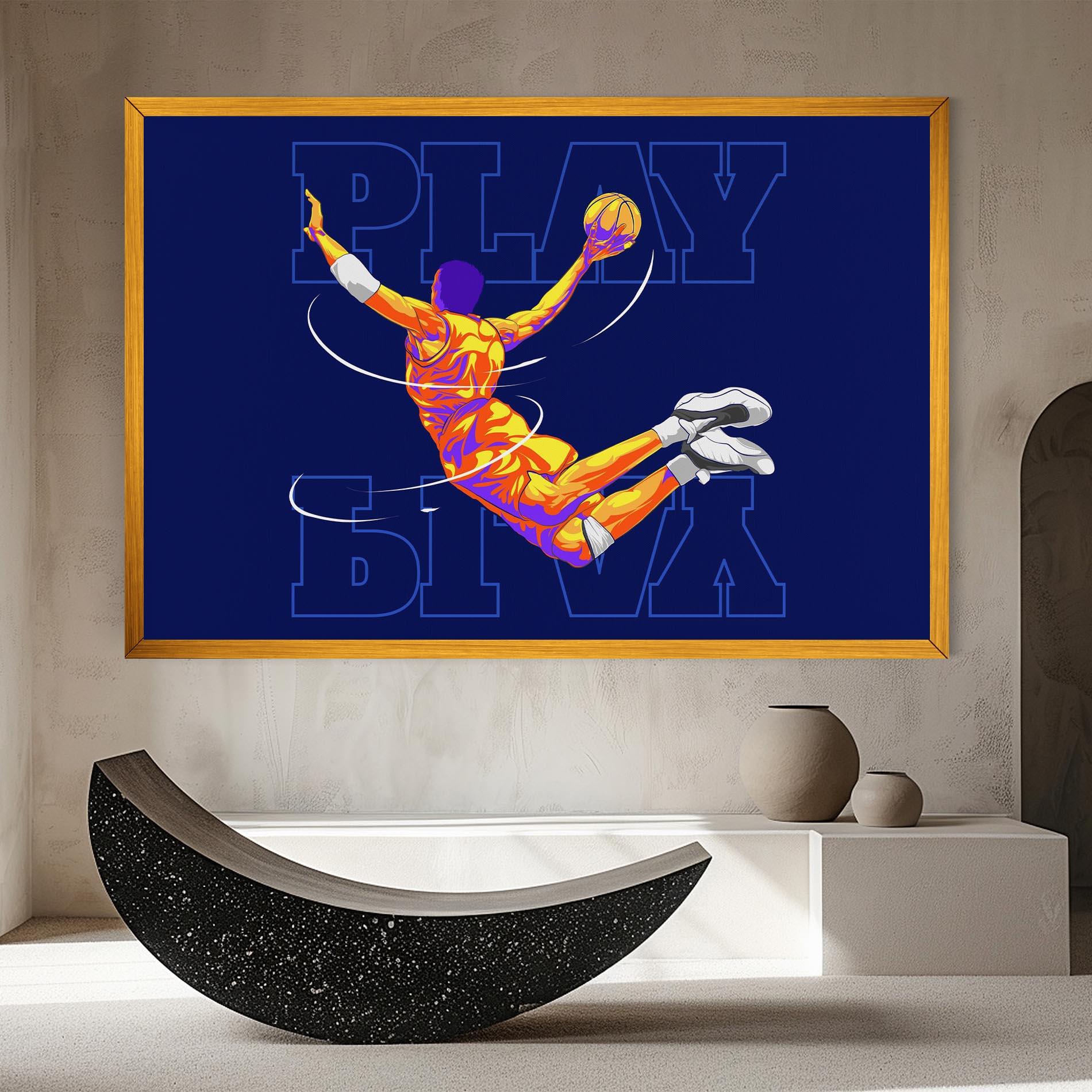 Obraz na Płótnie Basketball Blue mockup 8