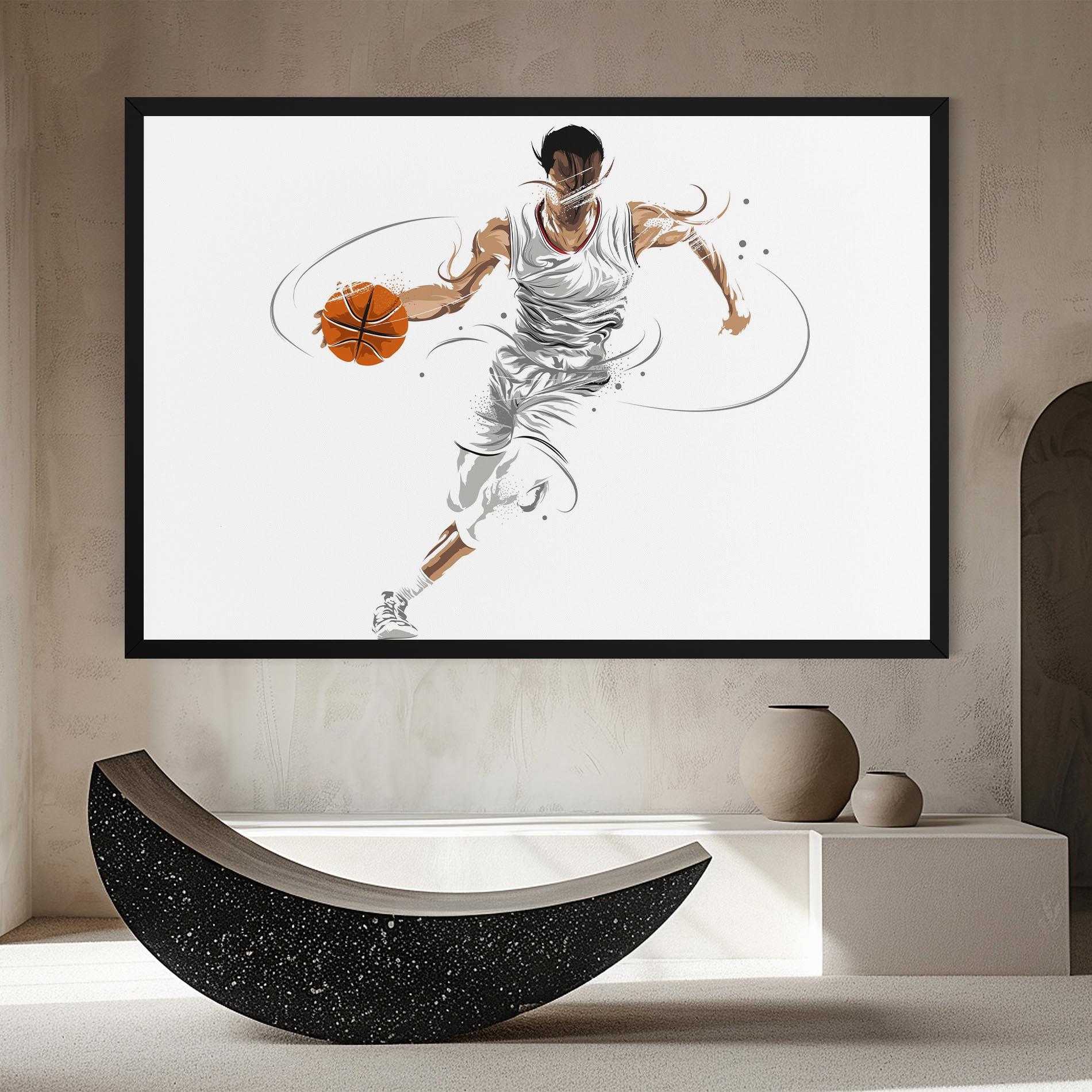 Obraz na Płótnie Dribbling Basketbal mockup 8