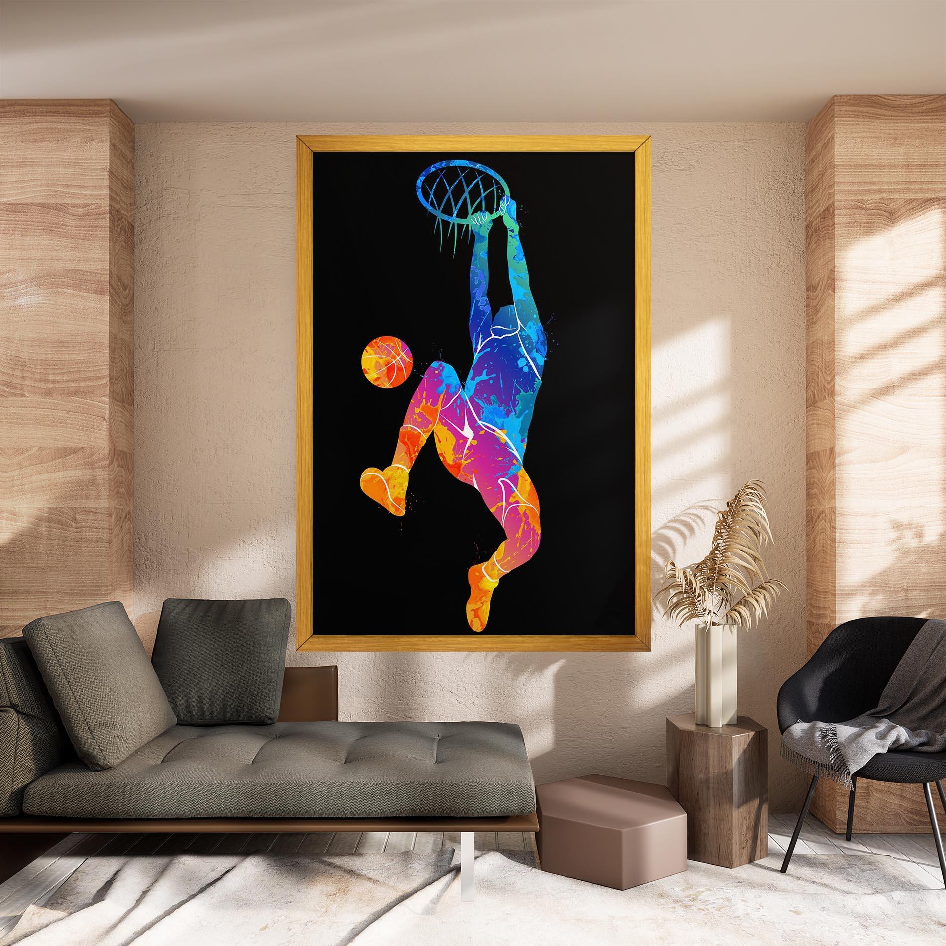 Obraz na Płótnie Blue Basket Hoop mockup 8