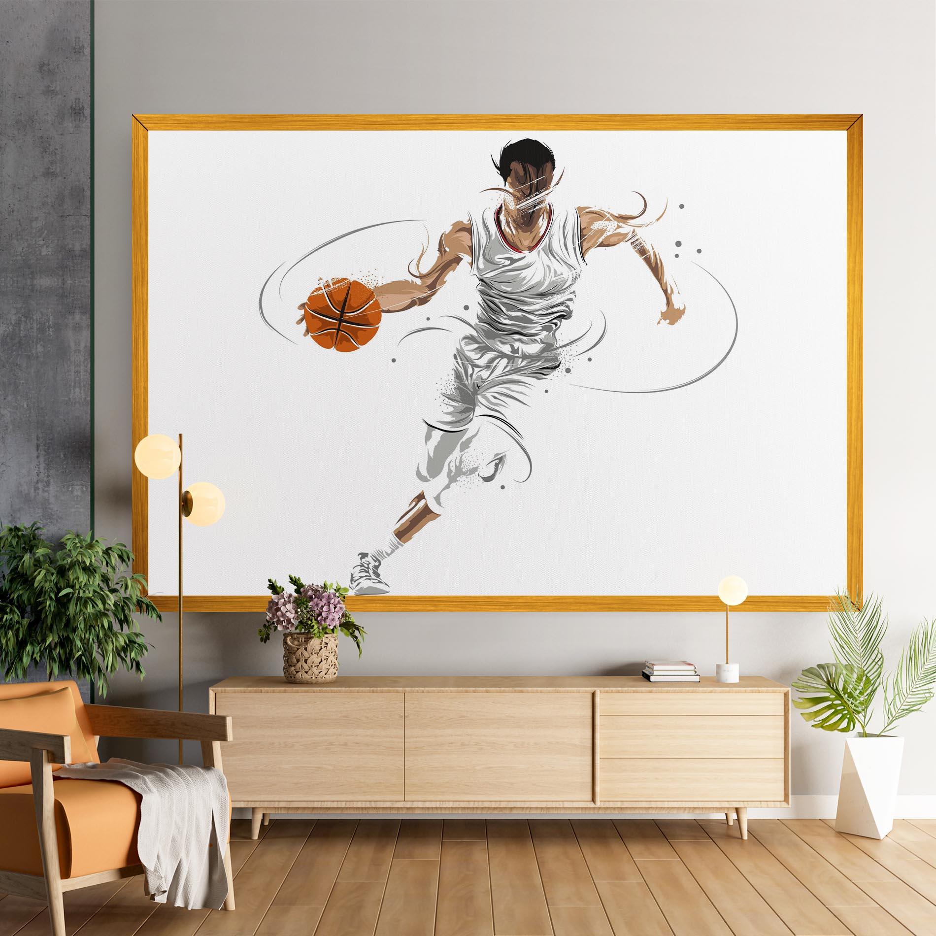 Obraz na Płótnie Dribbling Basketbal mockup 9