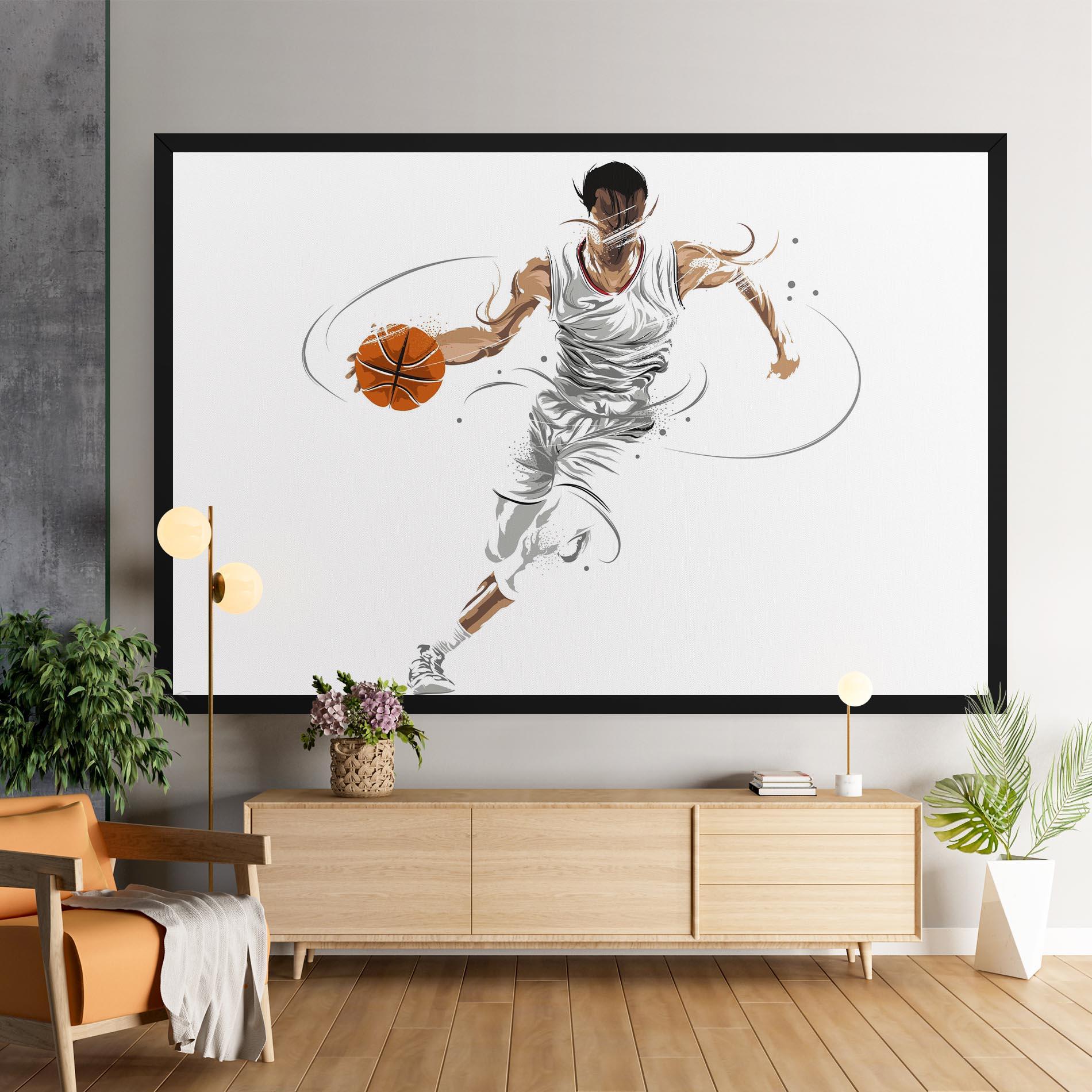 Obraz na Płótnie Dribbling Basketbal mockup 9