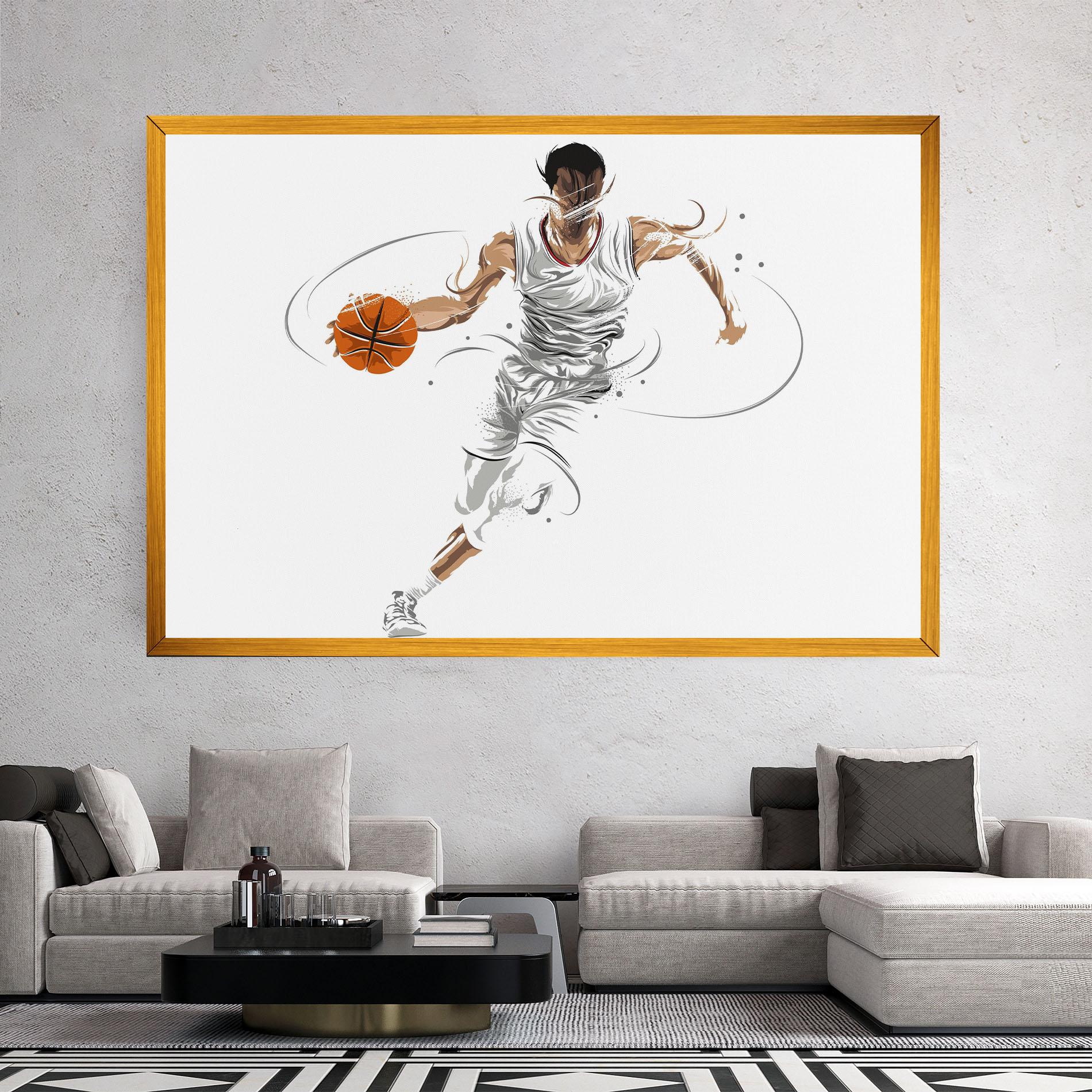 Obraz na Płótnie Dribbling Basketbal mockup 2