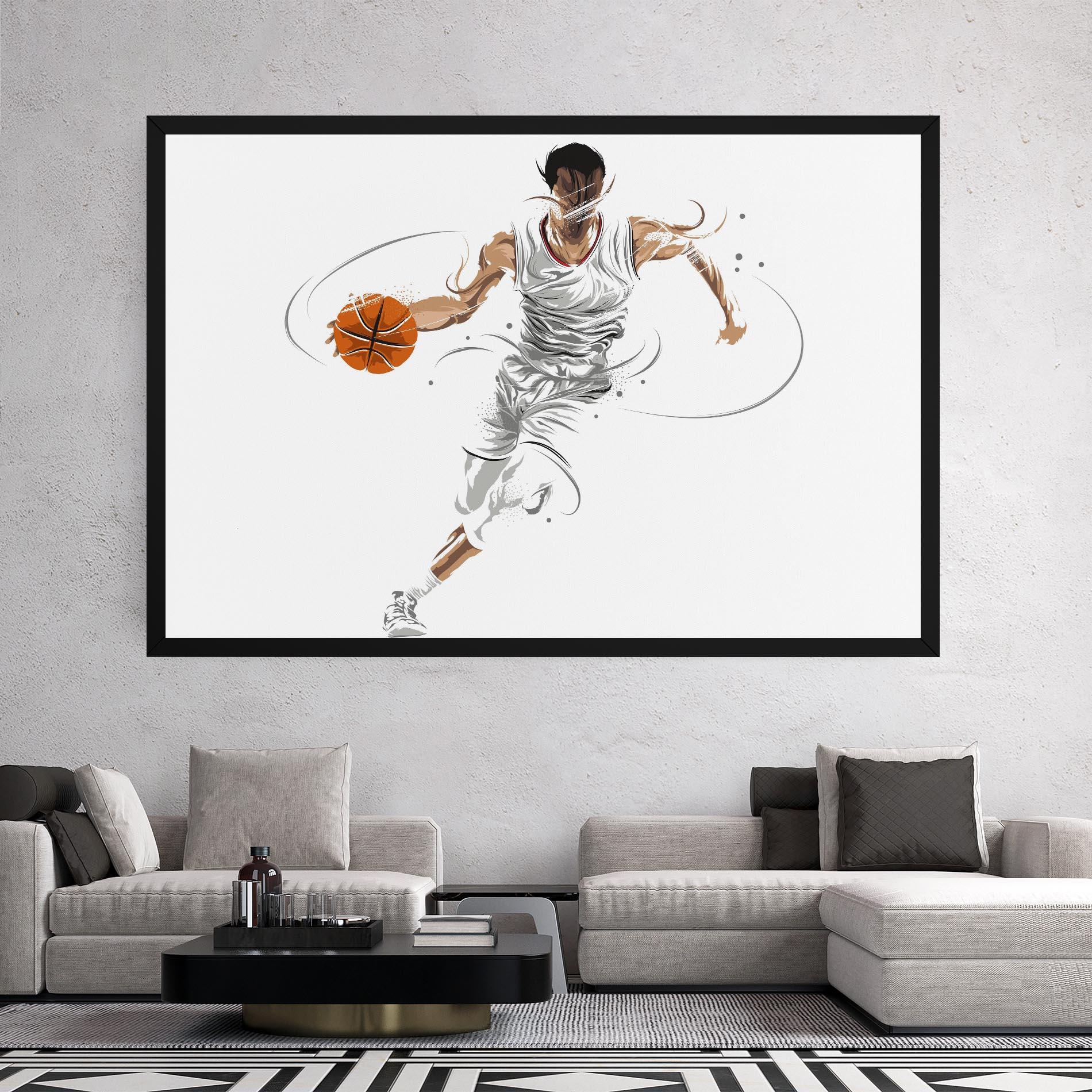 Obraz na Płótnie Dribbling Basketbal mockup 2