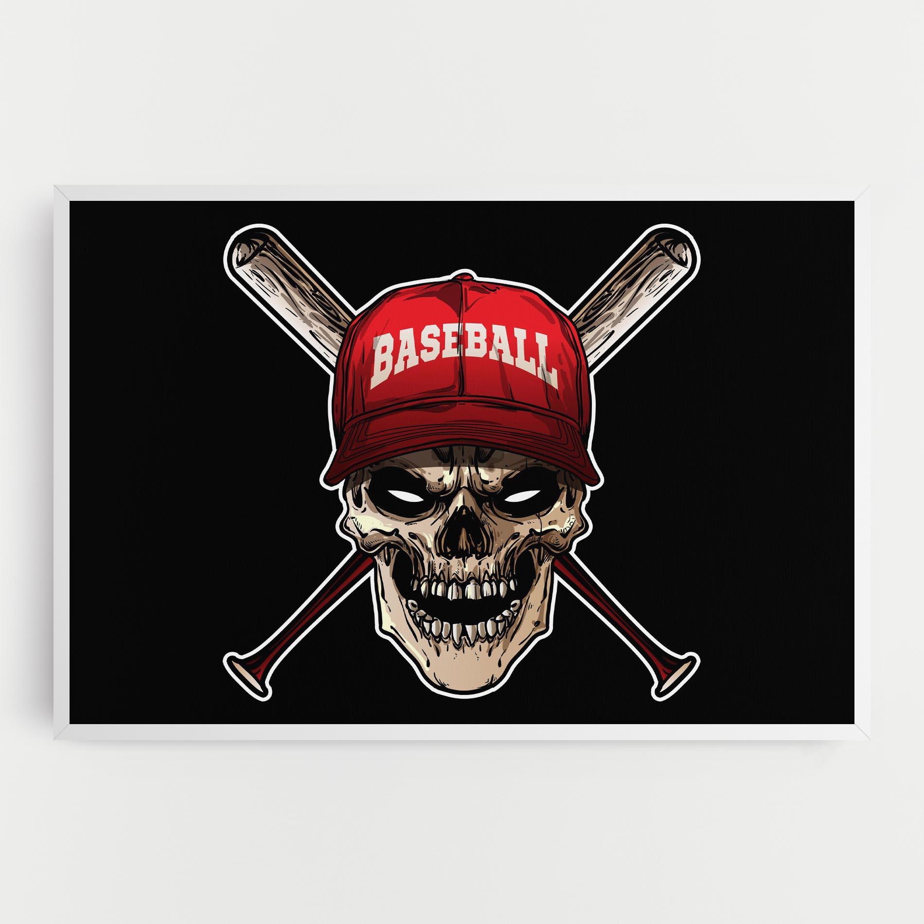 Obraz na Płótnie Baseball Skull mockup 0