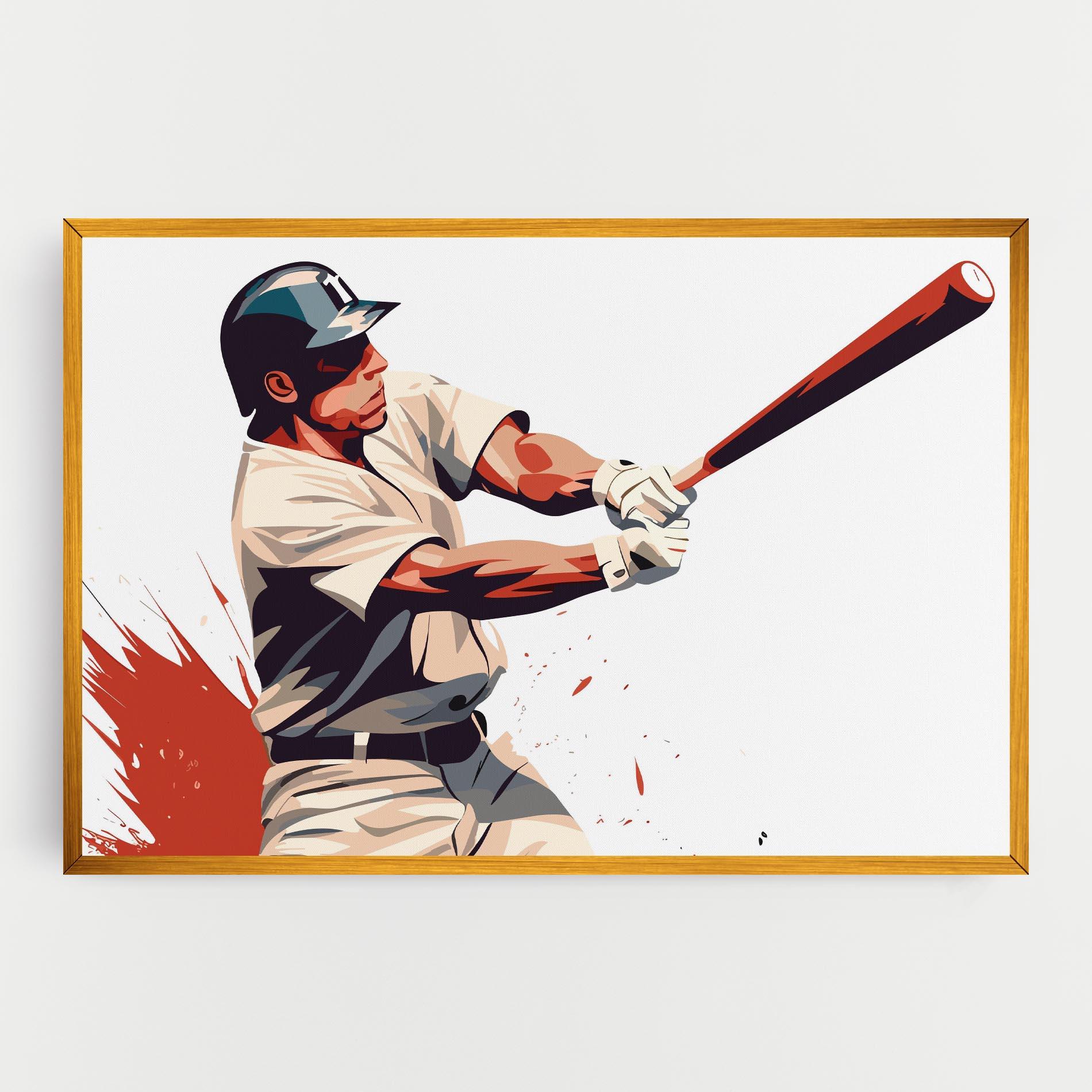 Obraz na Płótnie Baseball Red Art mockup 0