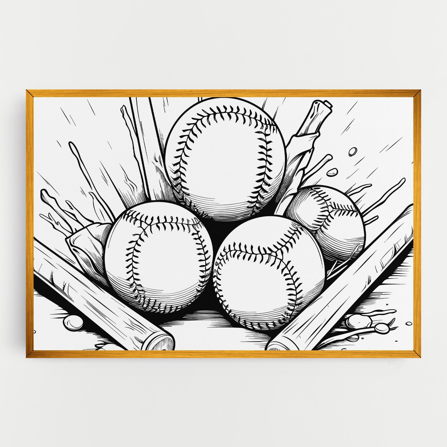 Obraz na Płótnie Big Baseball Ball mockup 0