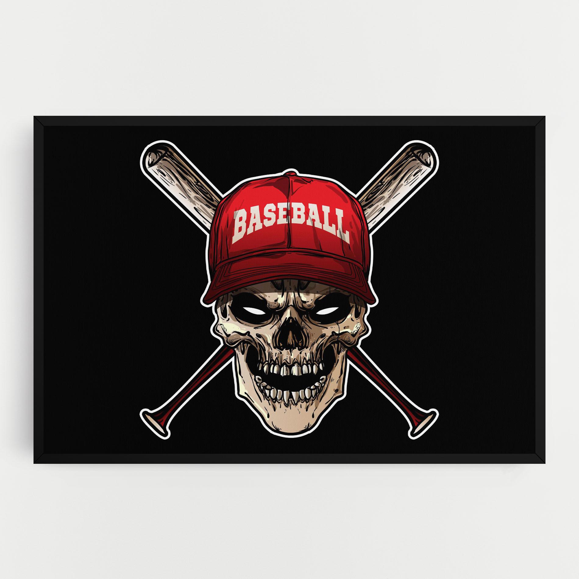 Obraz na Płótnie Baseball Skull mockup 0