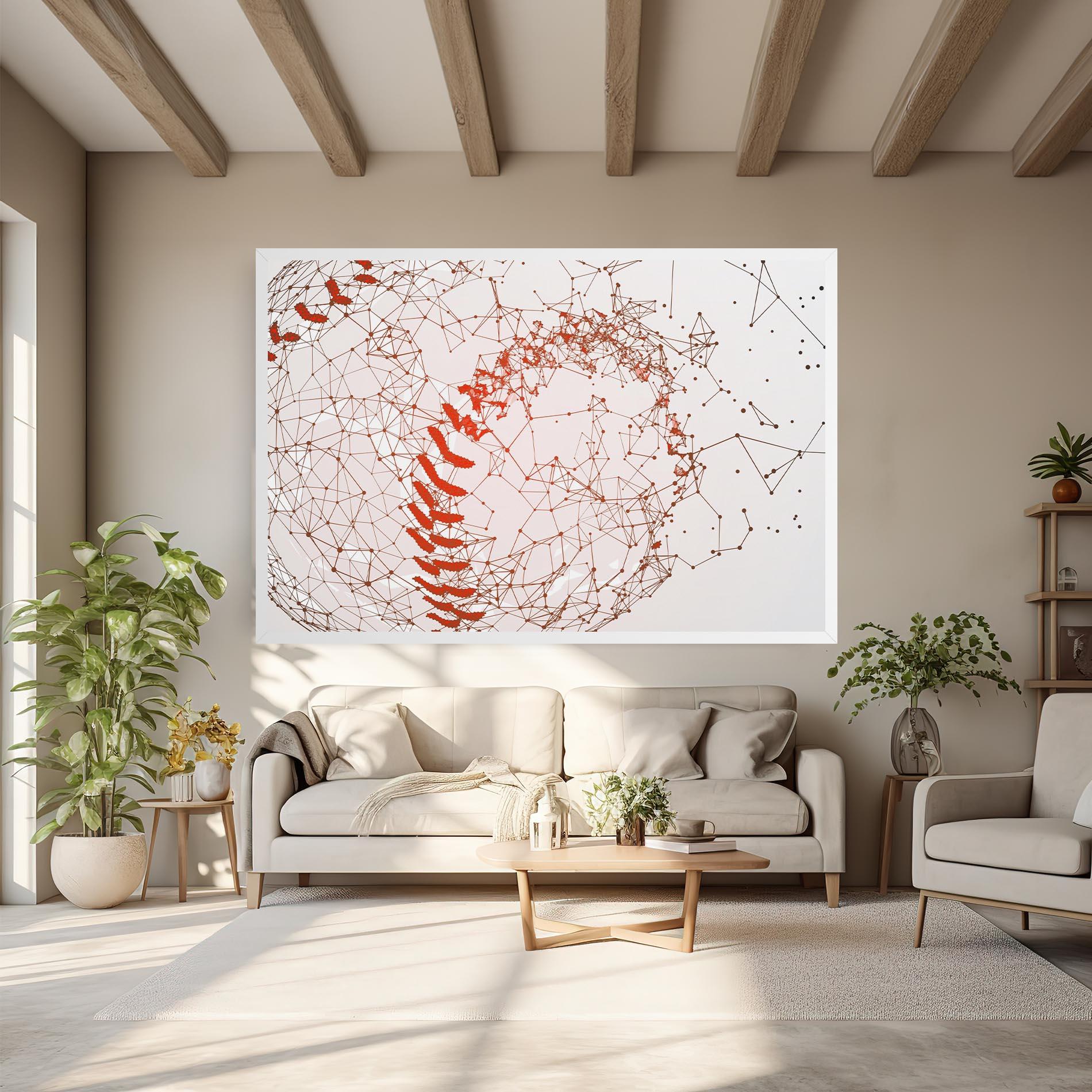 Obraz na Płótnie Baseball Line Art mockup 6