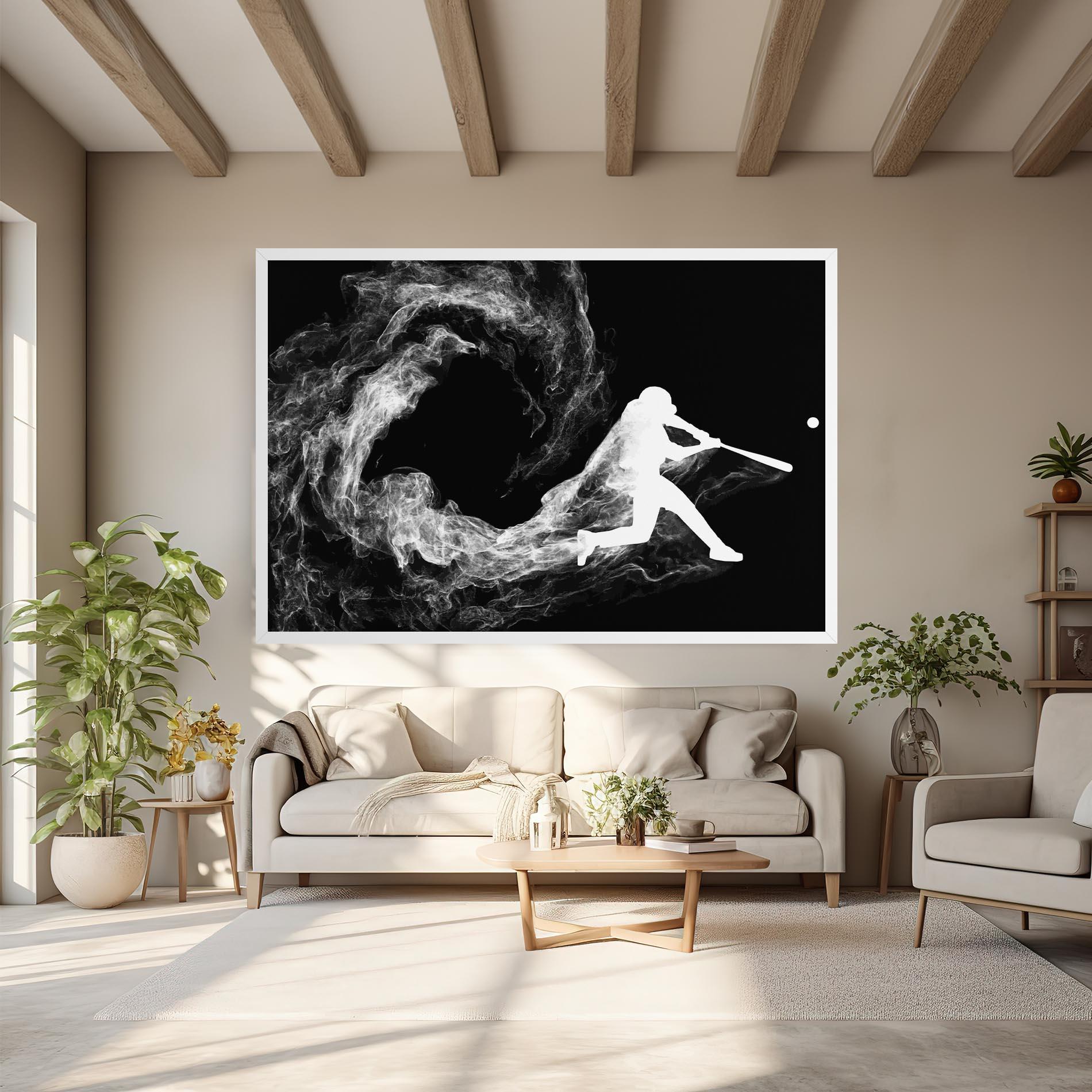 Obraz na Płótnie Baseball Smoke mockup 6