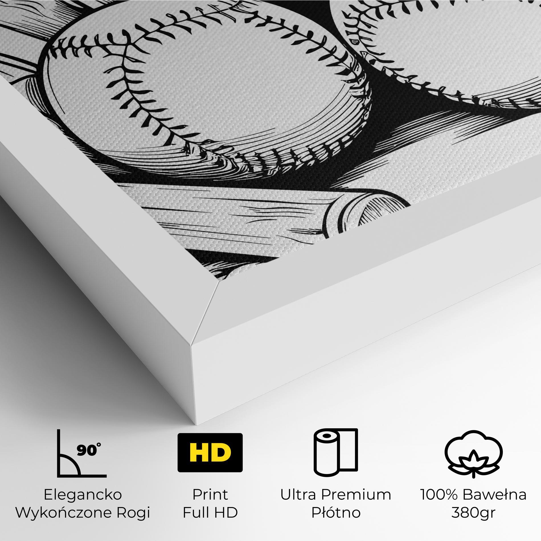 Obraz na Płótnie Big Baseball Ball mockup 4