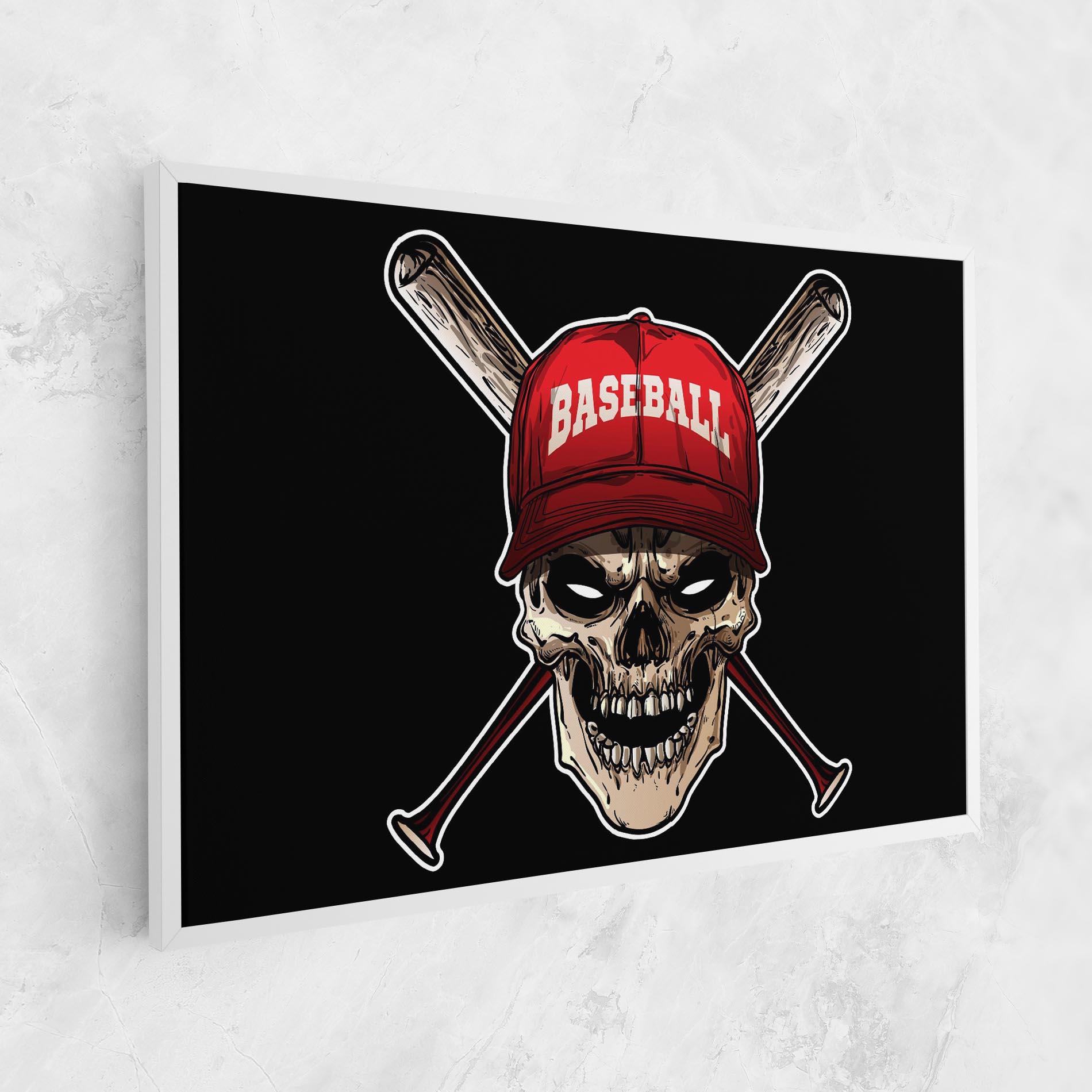 Obraz na Płótnie Baseball Skull mockup 1