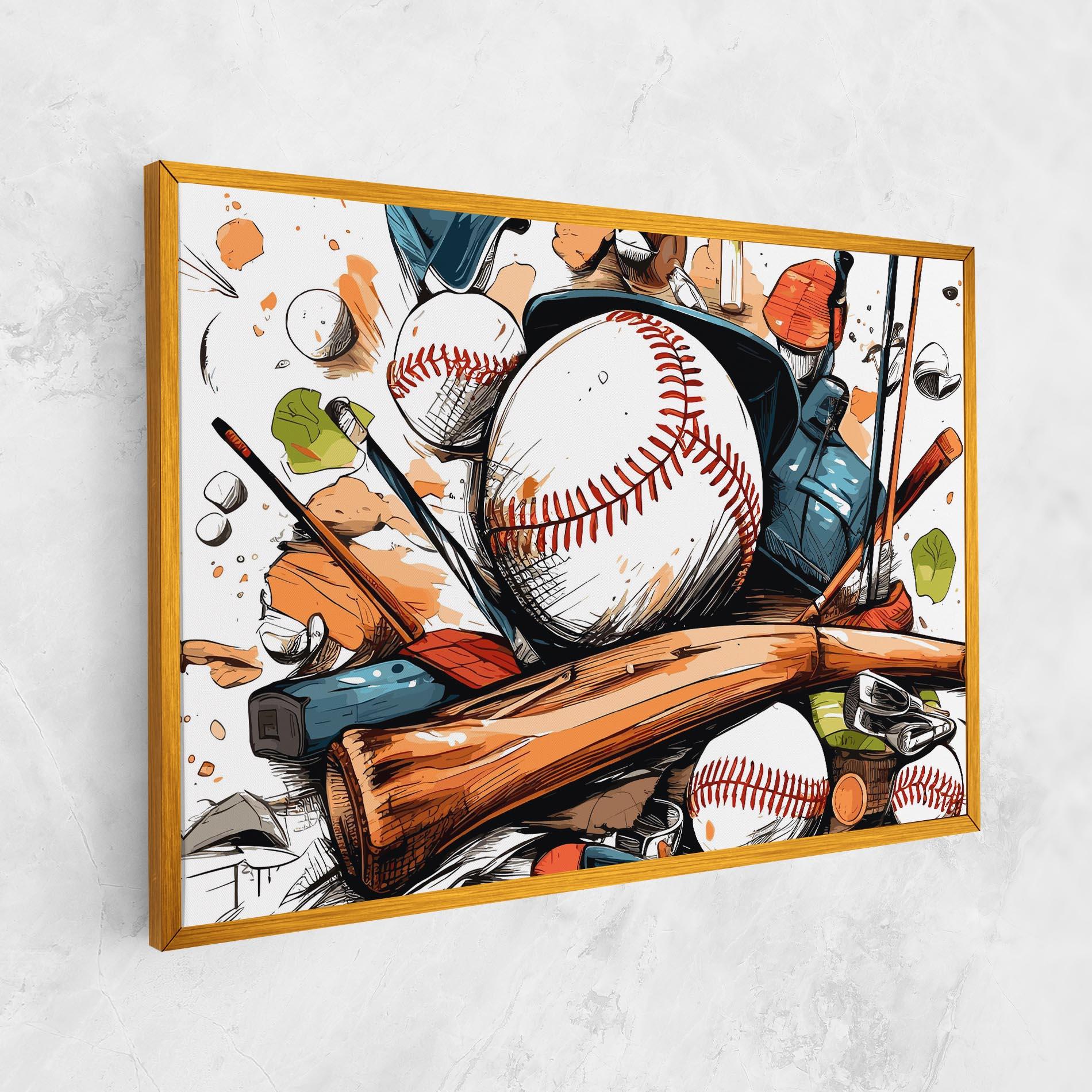 Obraz na Płótnie Baseball Trash mockup 1