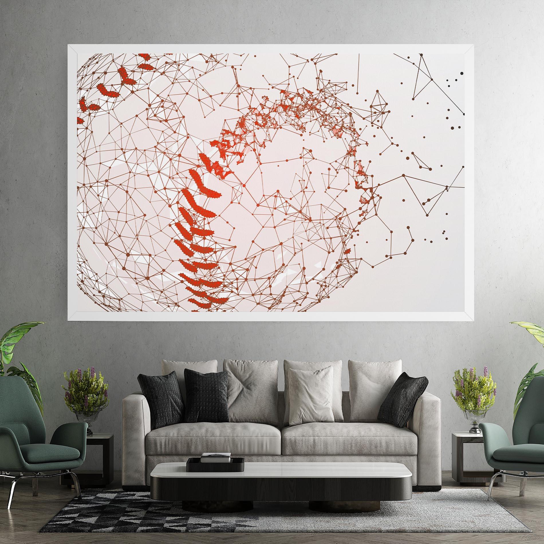 Obraz na Płótnie Baseball Line Art mockup 7