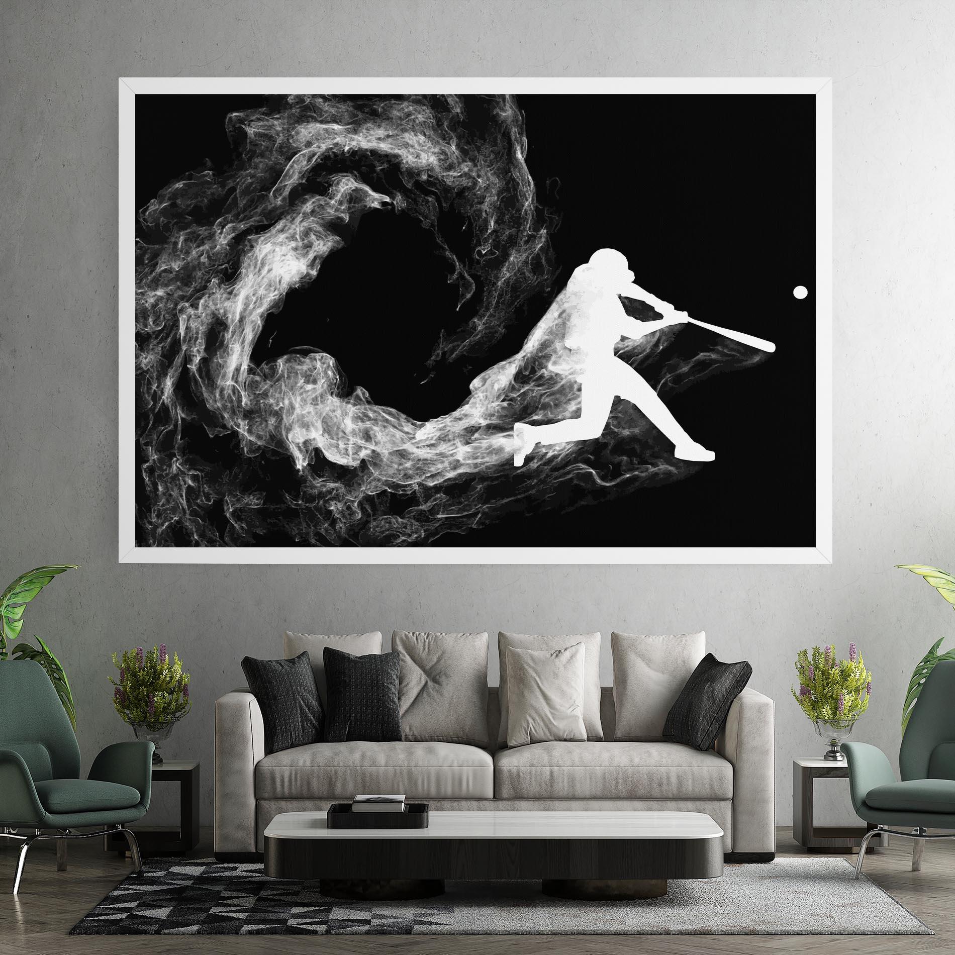 Obraz na Płótnie Baseball Smoke mockup 7